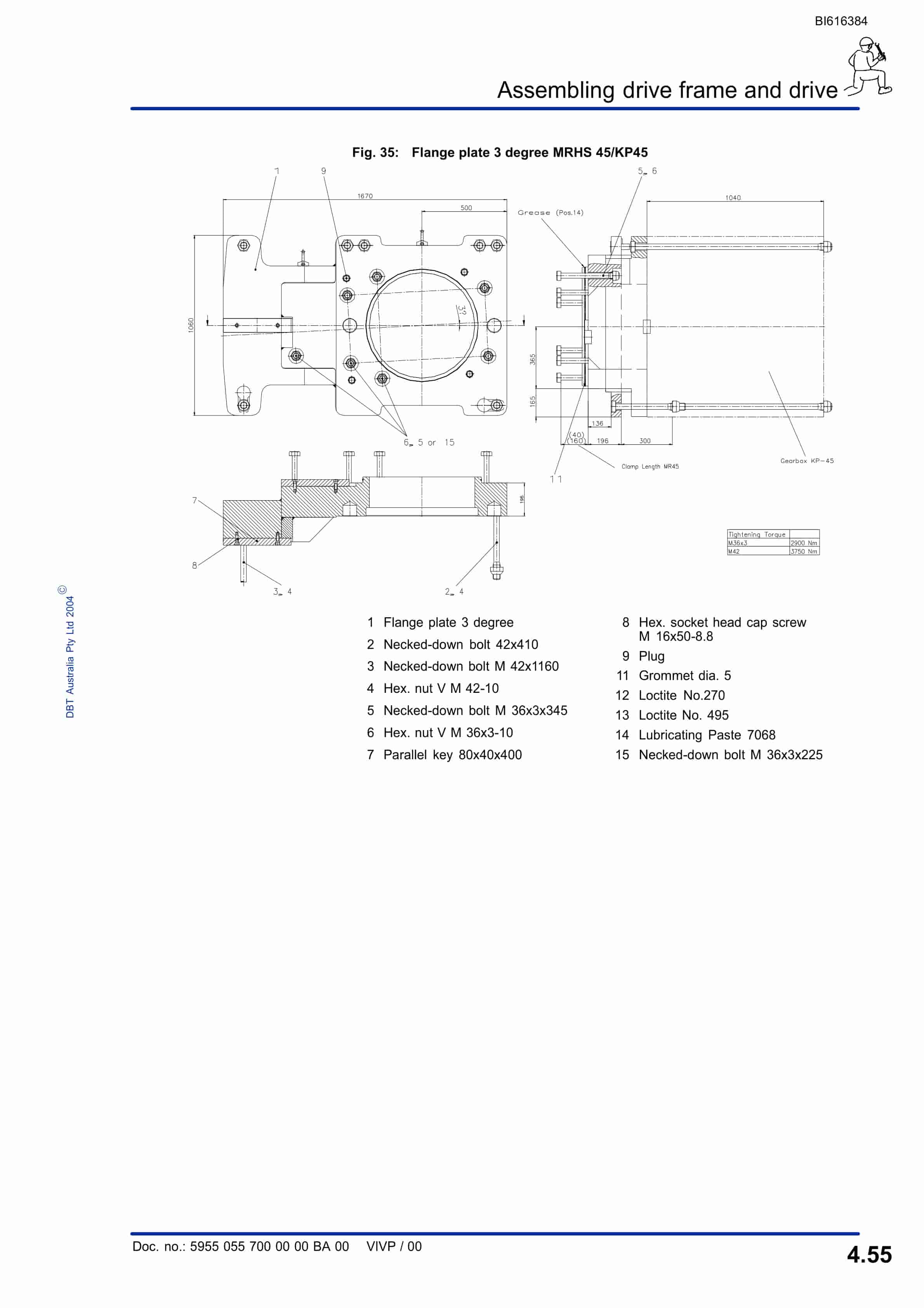Bucyrus Face Conveyor PF4-1032 Springvale Technical Manual BI616384-2