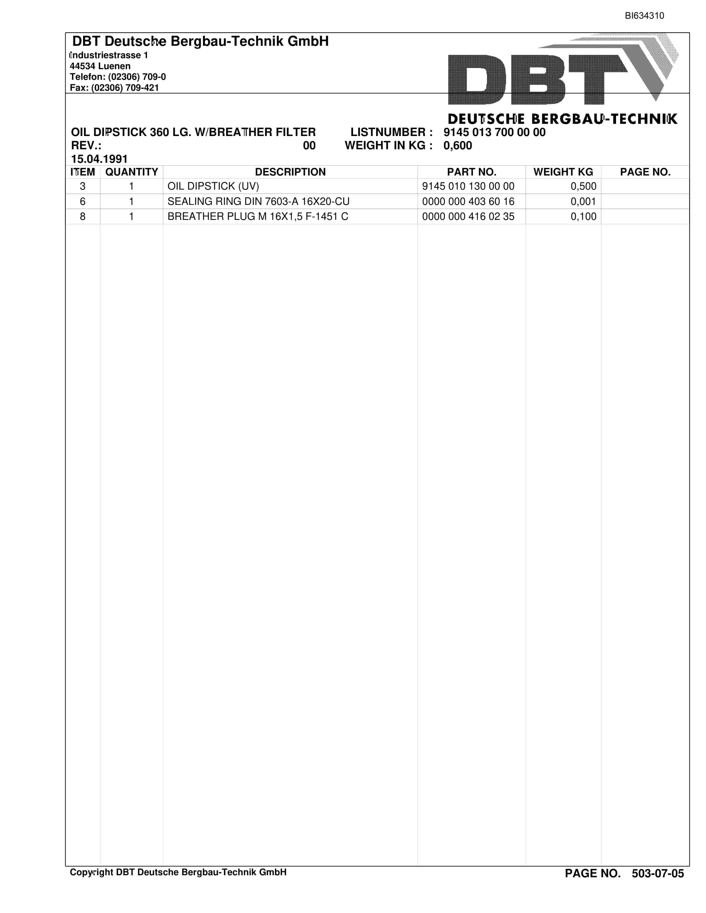Bucyrus Face Conveyor-StageLoader CHENSILOU PF4-932 Parts Catalog BI634310-2
