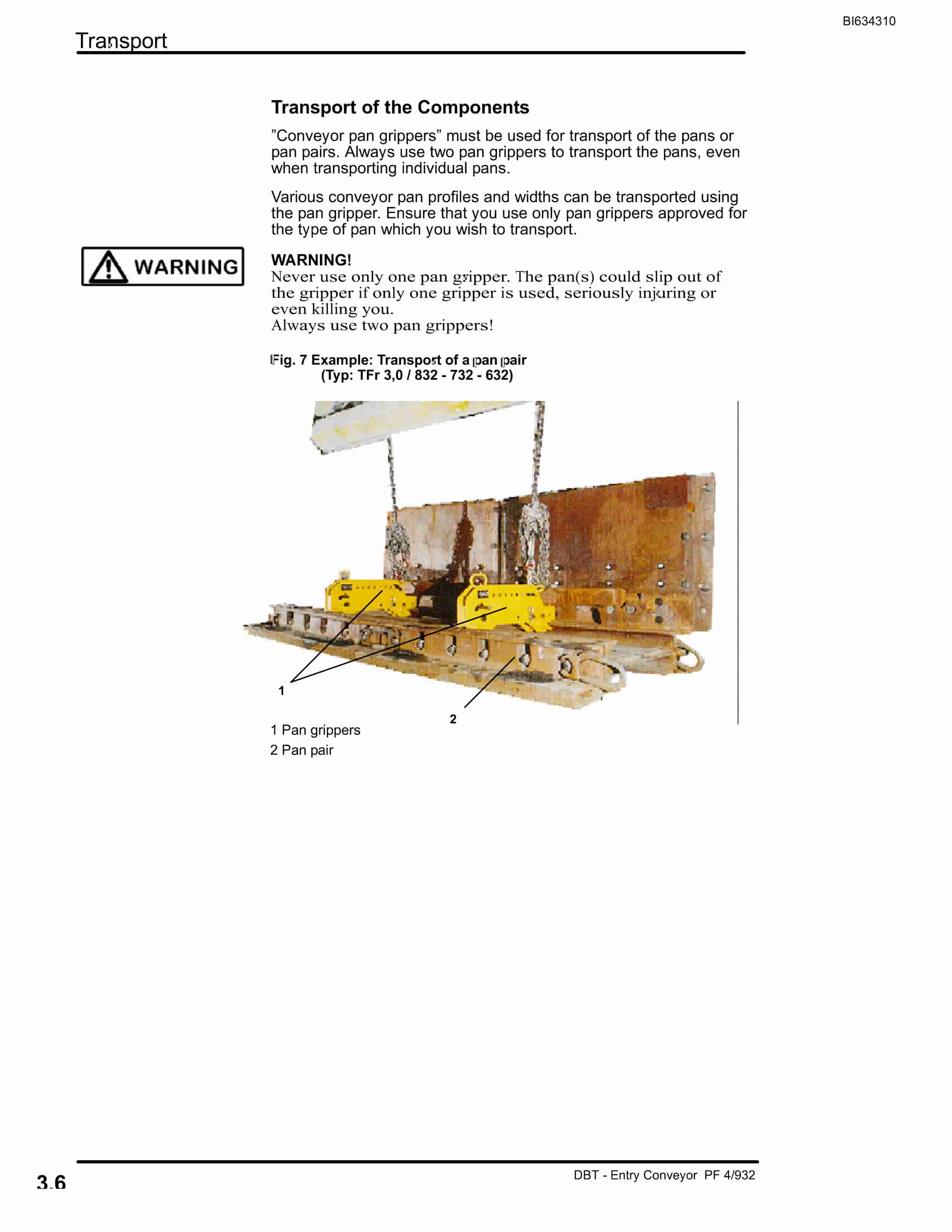 Bucyrus Face Conveyor-StageLoader CHENSILOU PF4-932 Parts Catalog BI634310-5