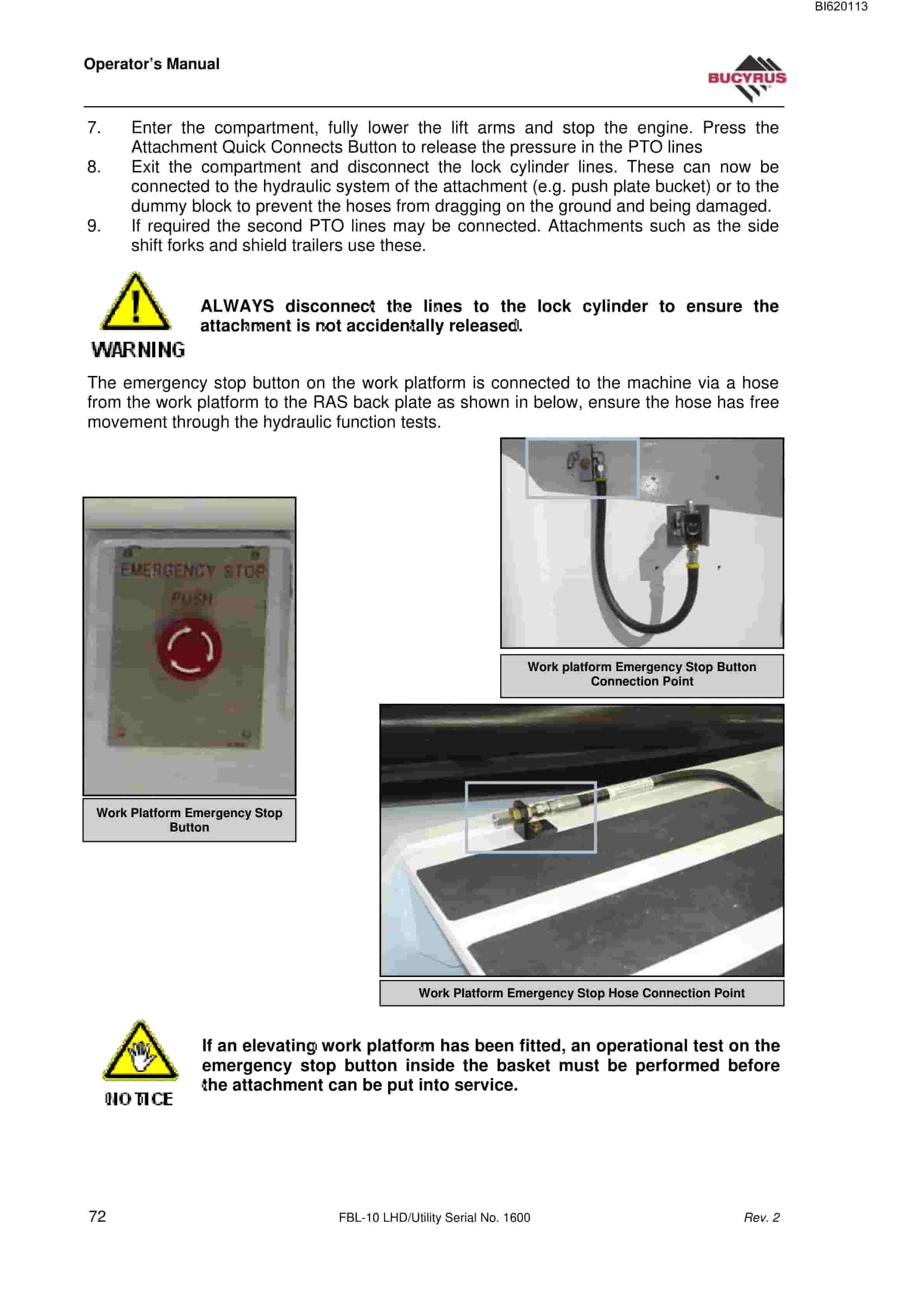 Bucyrus FBL-10 LHD-Utility Technical Manual BI620113-3