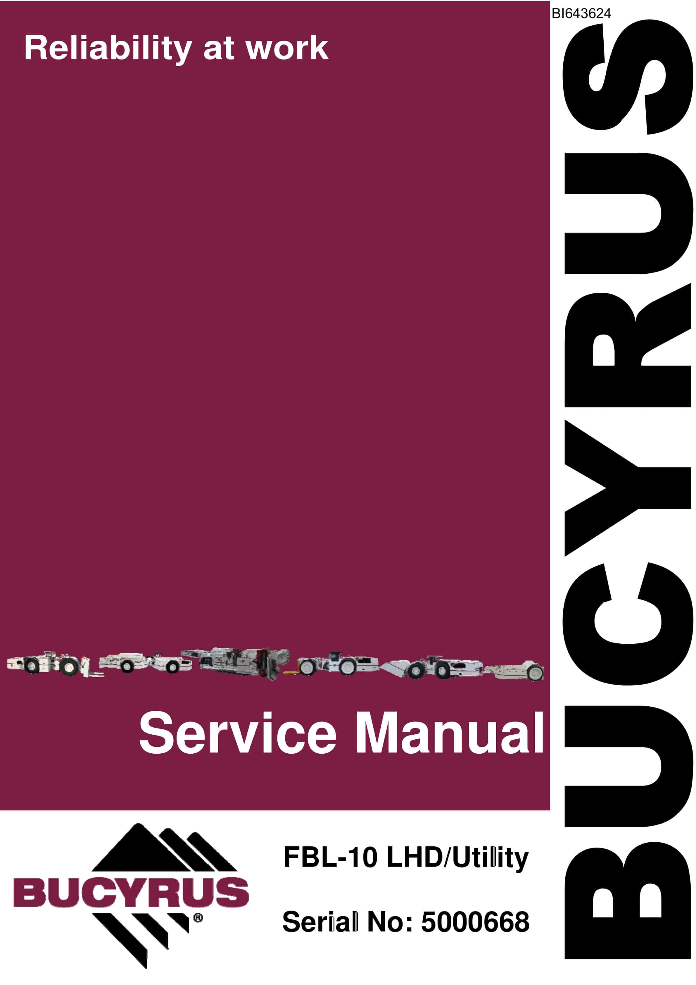 Bucyrus FBL-10 LHD-Utility Vehicle Service Manual BI643624