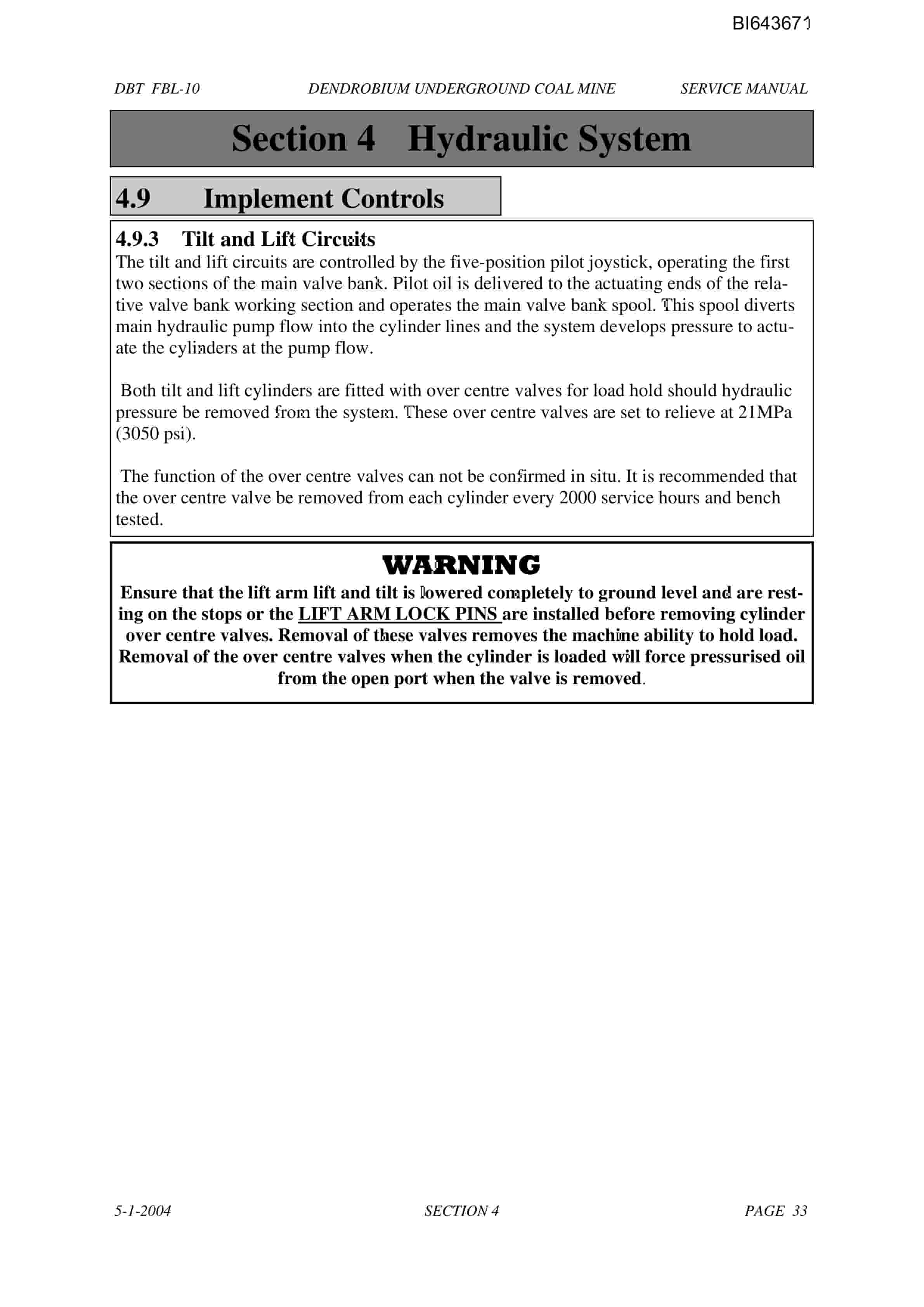 Bucyrus FBL-10 LHD-Utility Vehicle Technical Manual BI643671-3