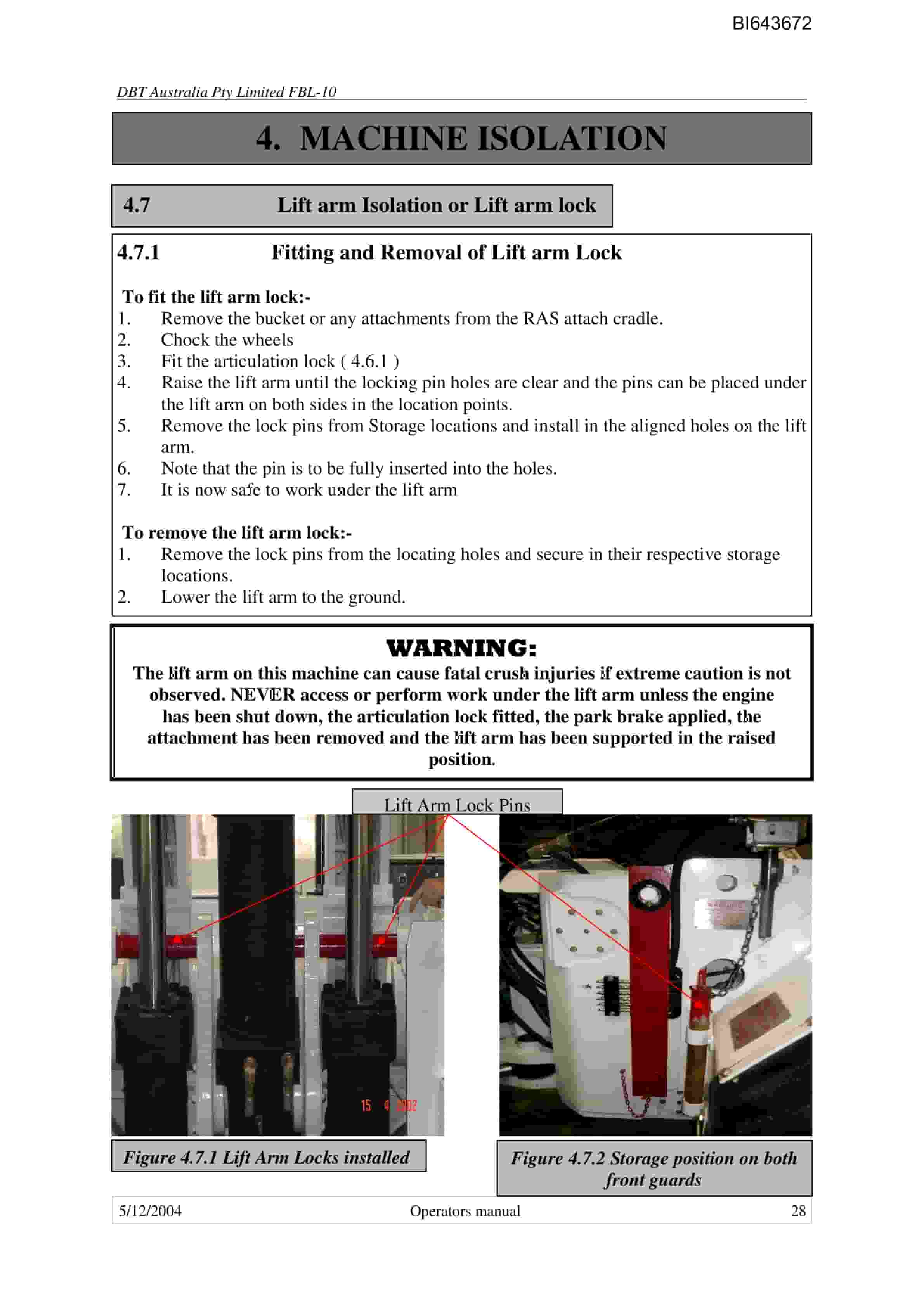Bucyrus FBL-10 LHD-Utility Vehicle Technical Manual BI643672-2