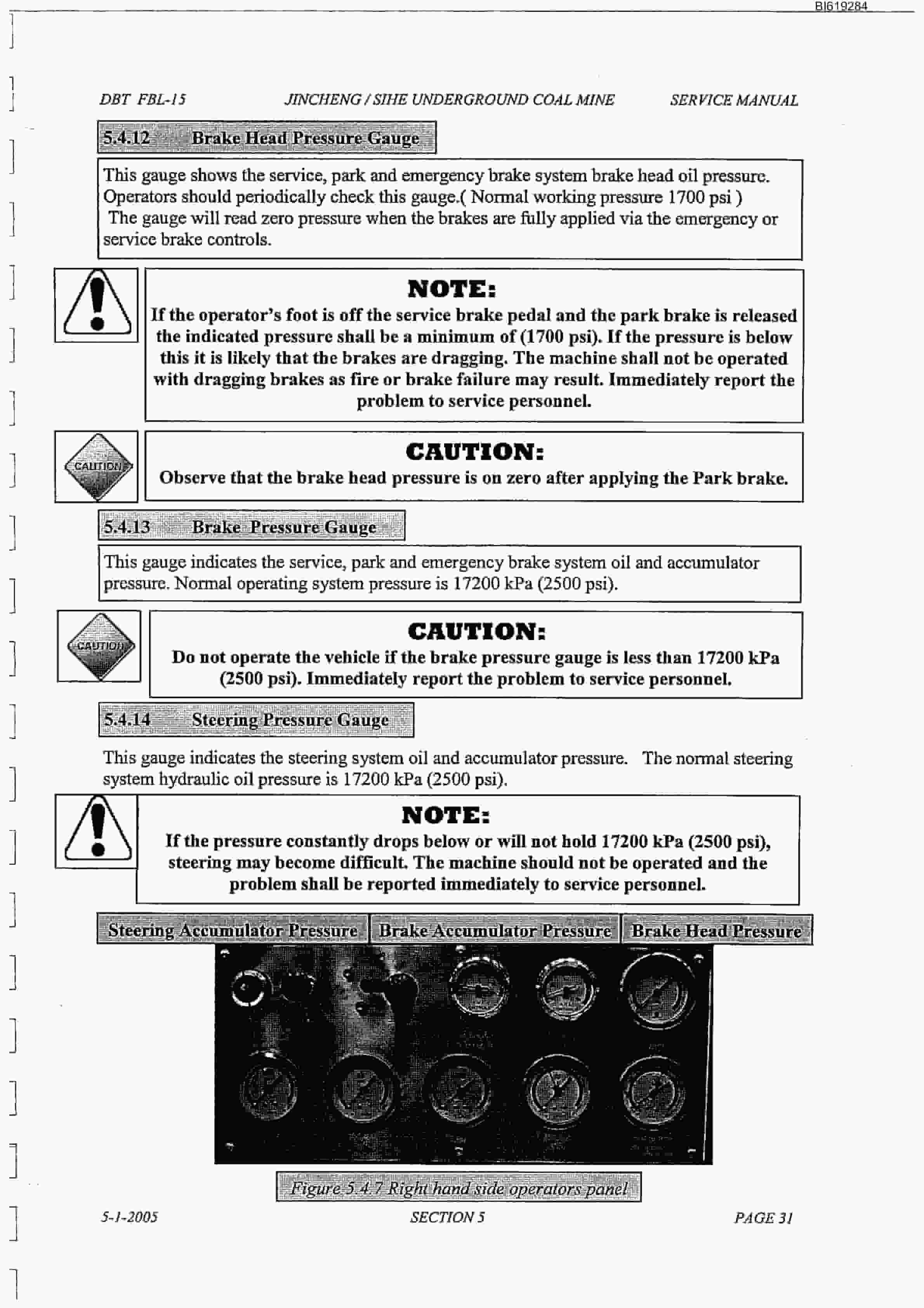 Bucyrus FBL-15 LHD-Utility Vehicle Technical Manual BI619284-5