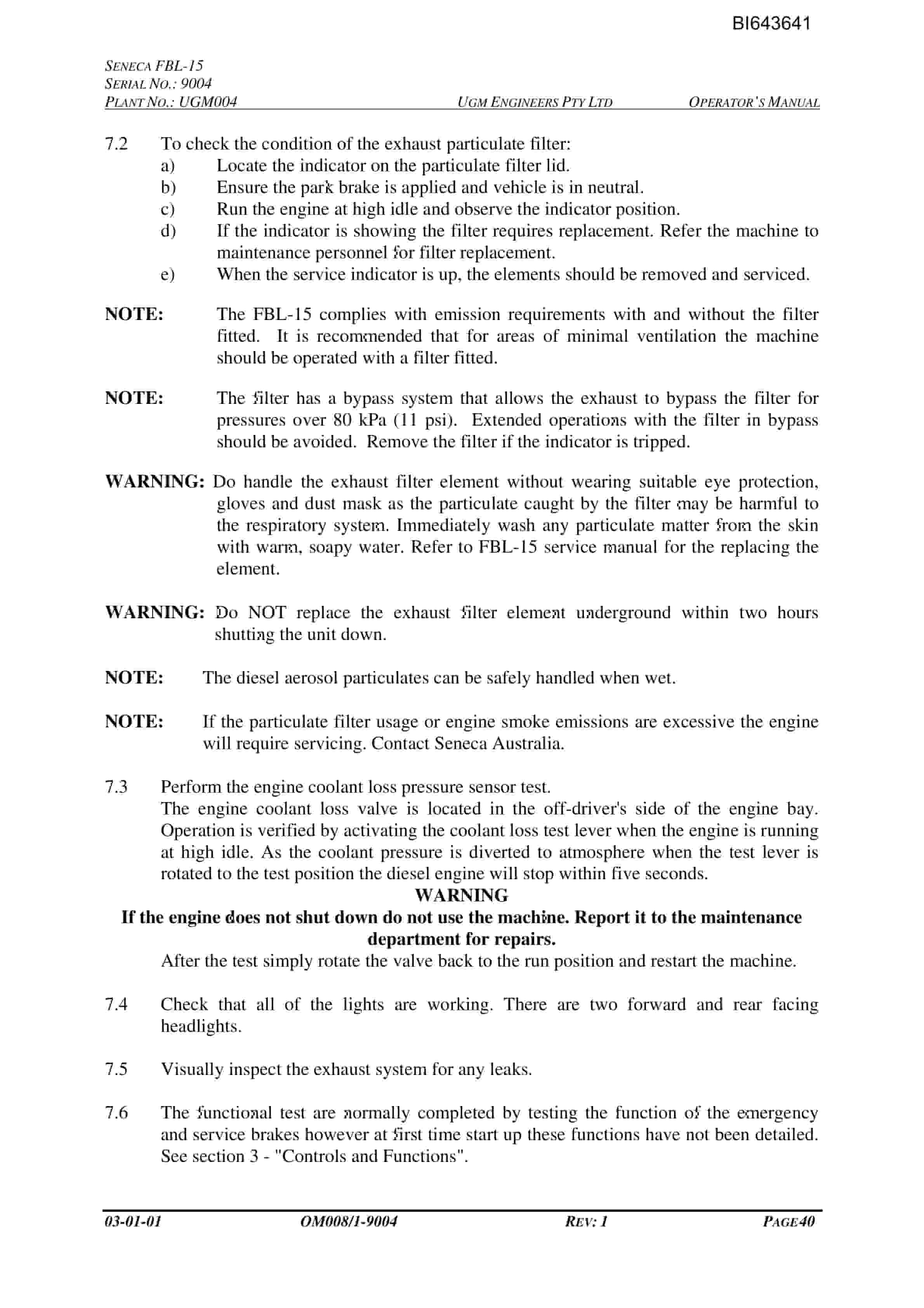 Bucyrus FBL-15 LHD-Utility Vehicle Technical Manual BI643641-3