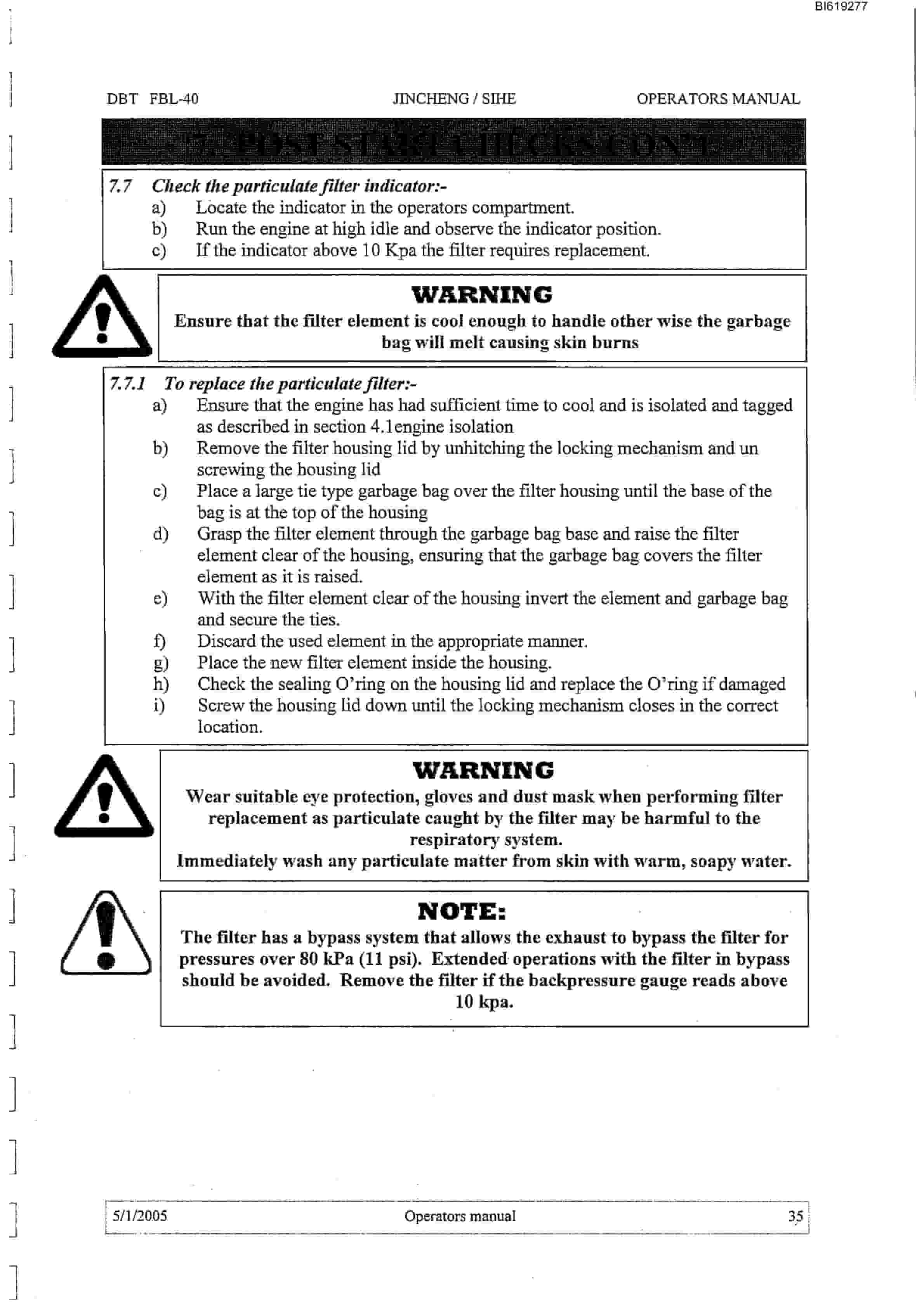 Bucyrus FBL-40 Shield Hauler Technical Manual BI619277-3