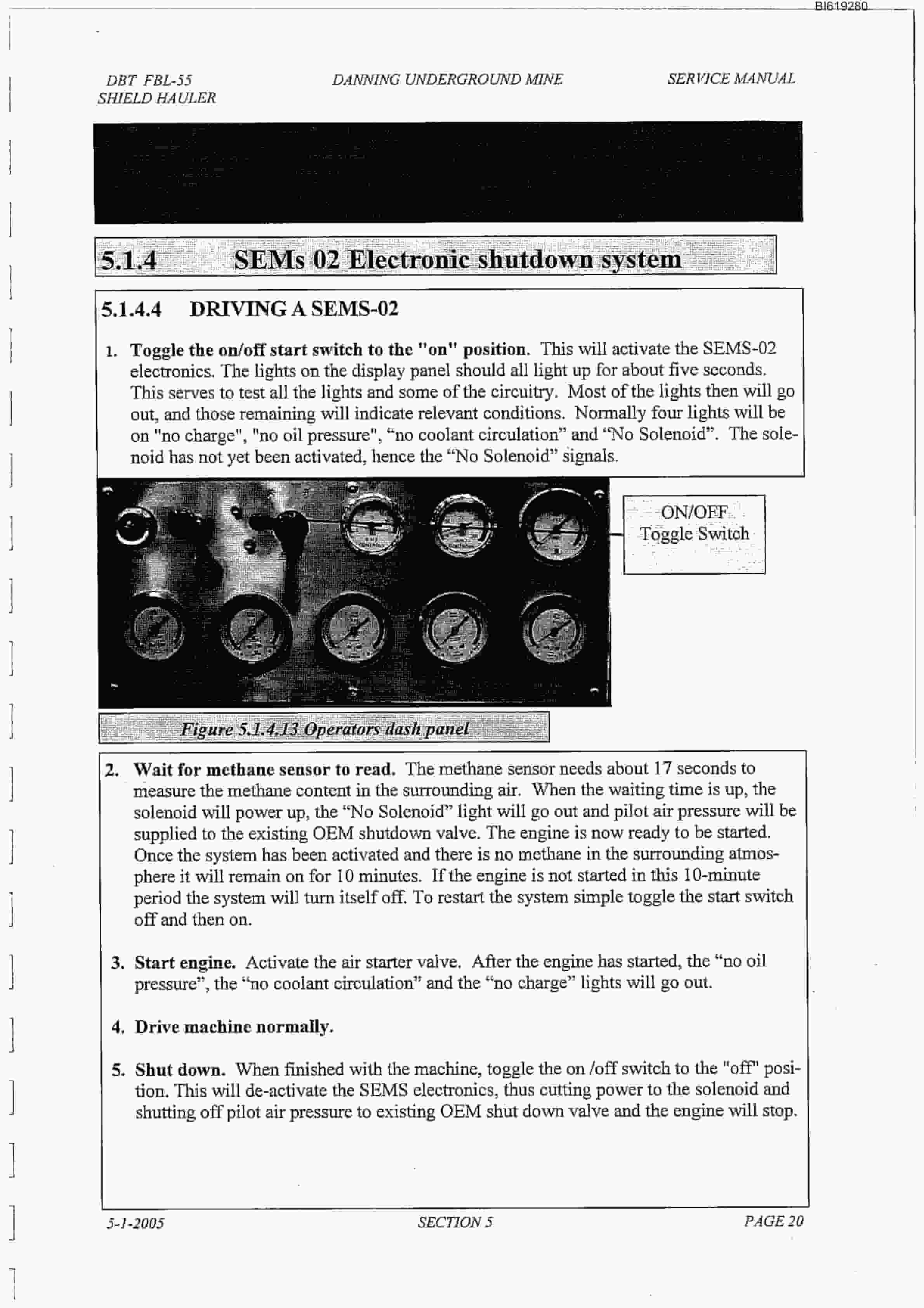 Bucyrus FBL-55 Shield Hauler Technical Manual BI619280-5