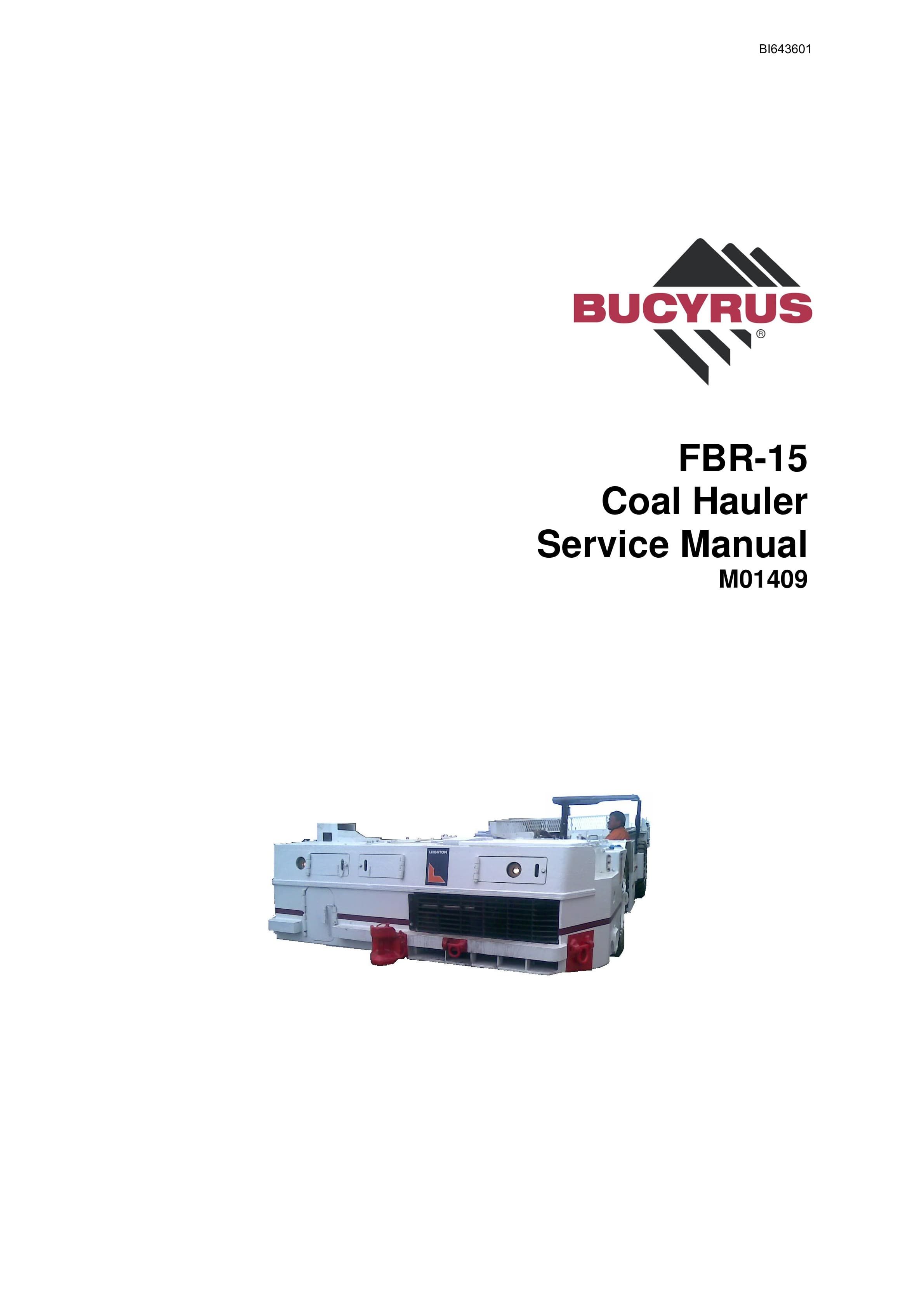 Bucyrus FBR-15 Coal Hauler Service Manual BI643601