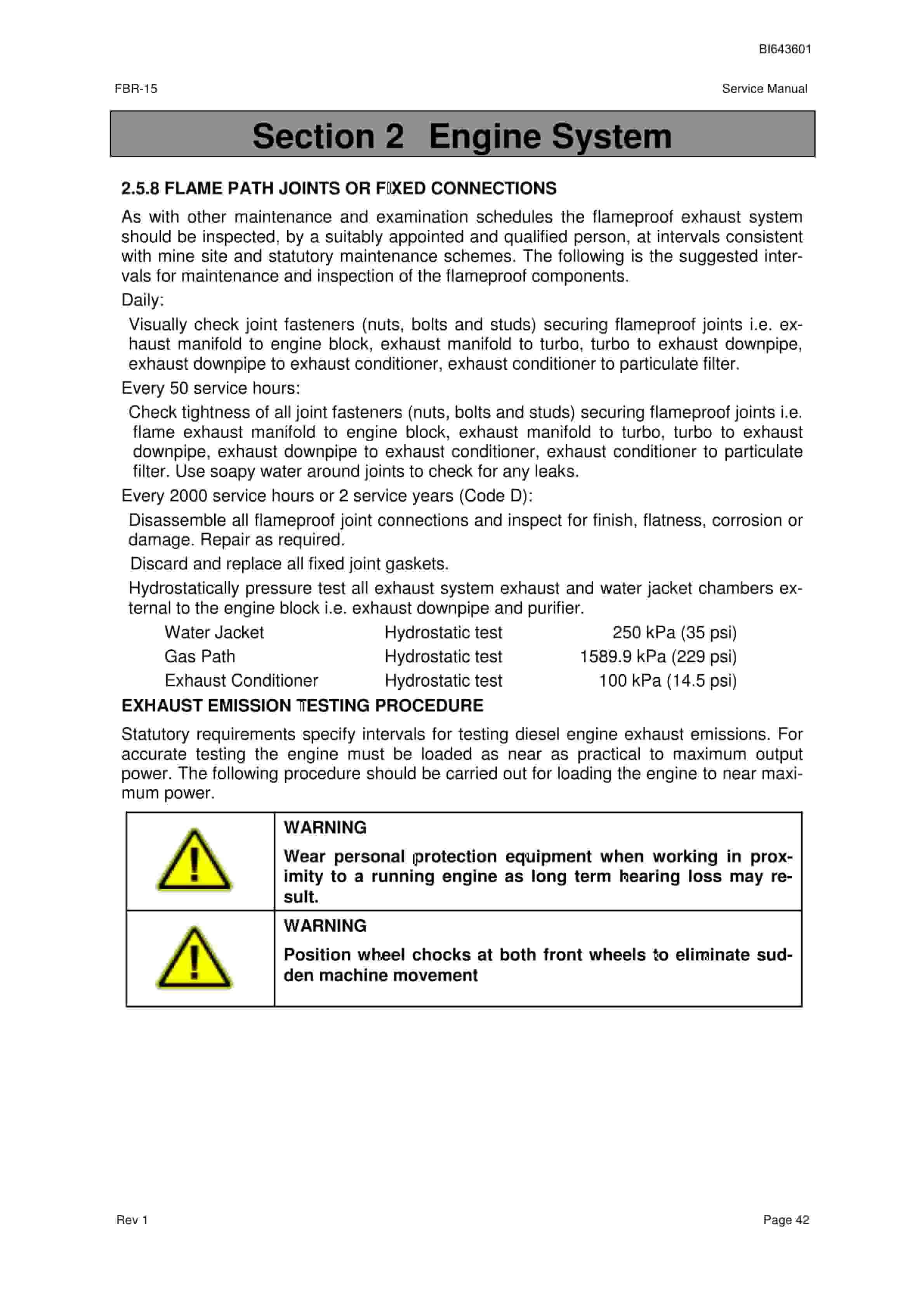 Bucyrus FBR-15 Coal Hauler Service Manual BI643601-2