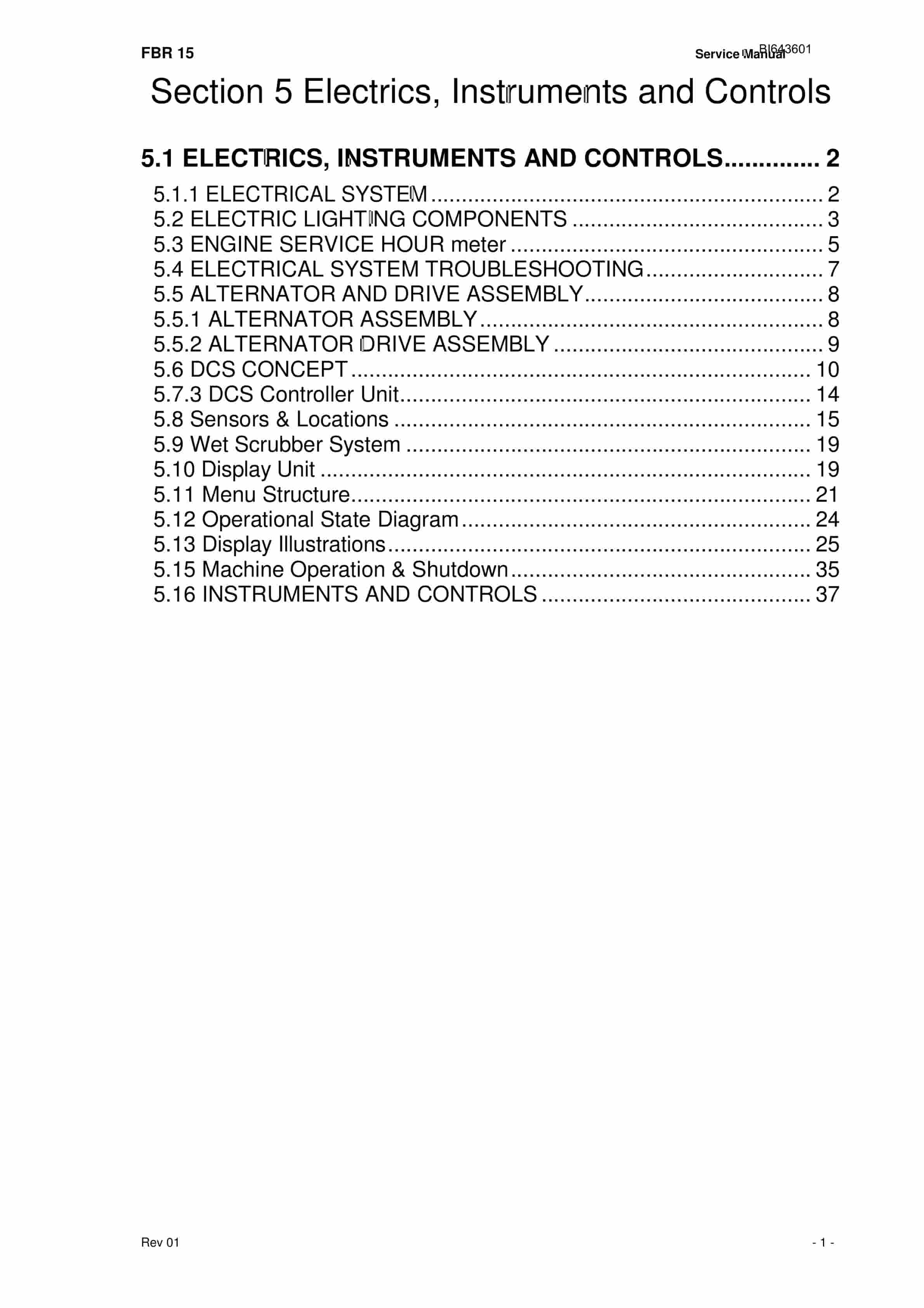 Bucyrus FBR-15 Coal Hauler Service Manual BI643601-4