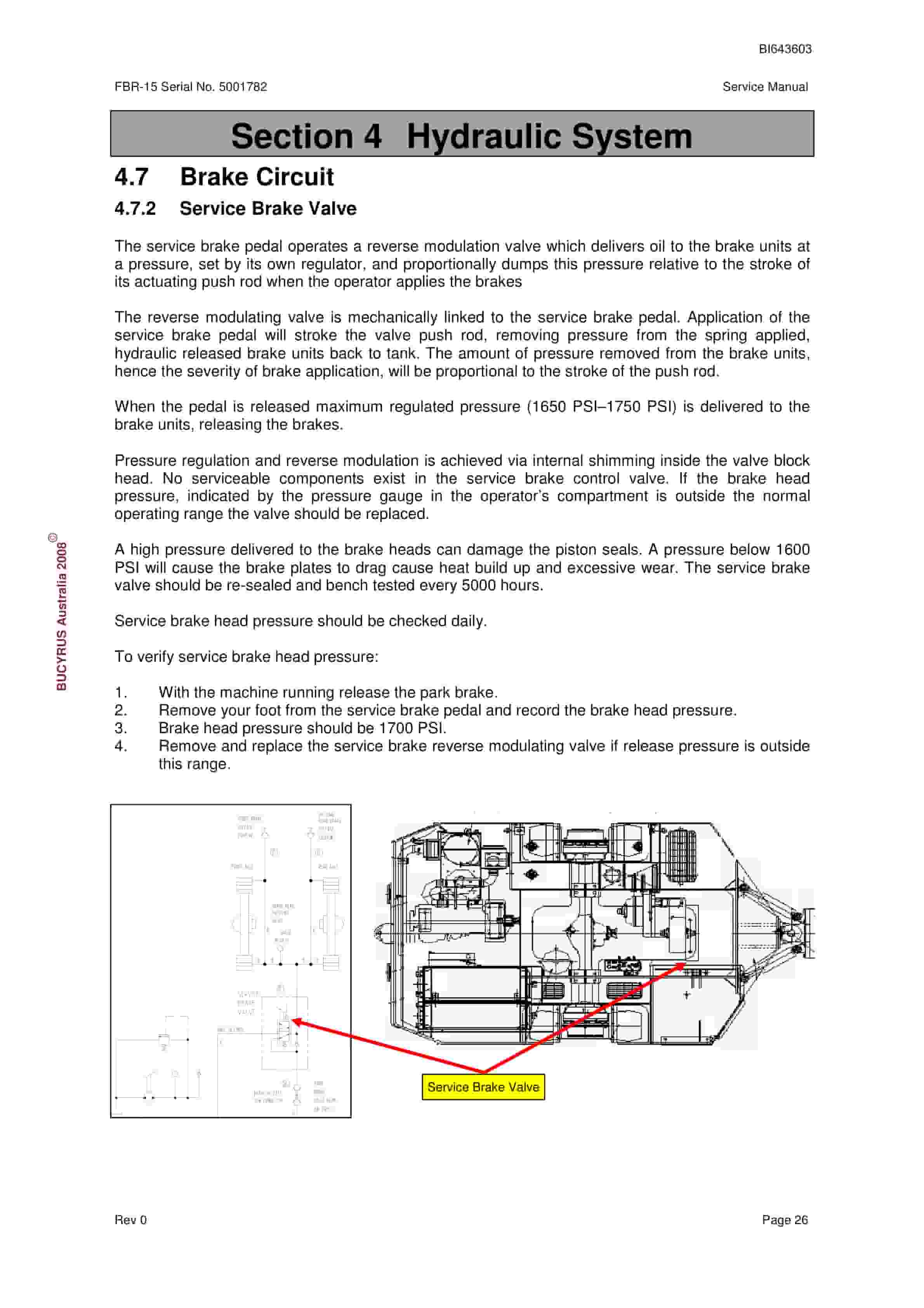 Bucyrus FBR-15 Coal Hauler Service Manual BI643603-4