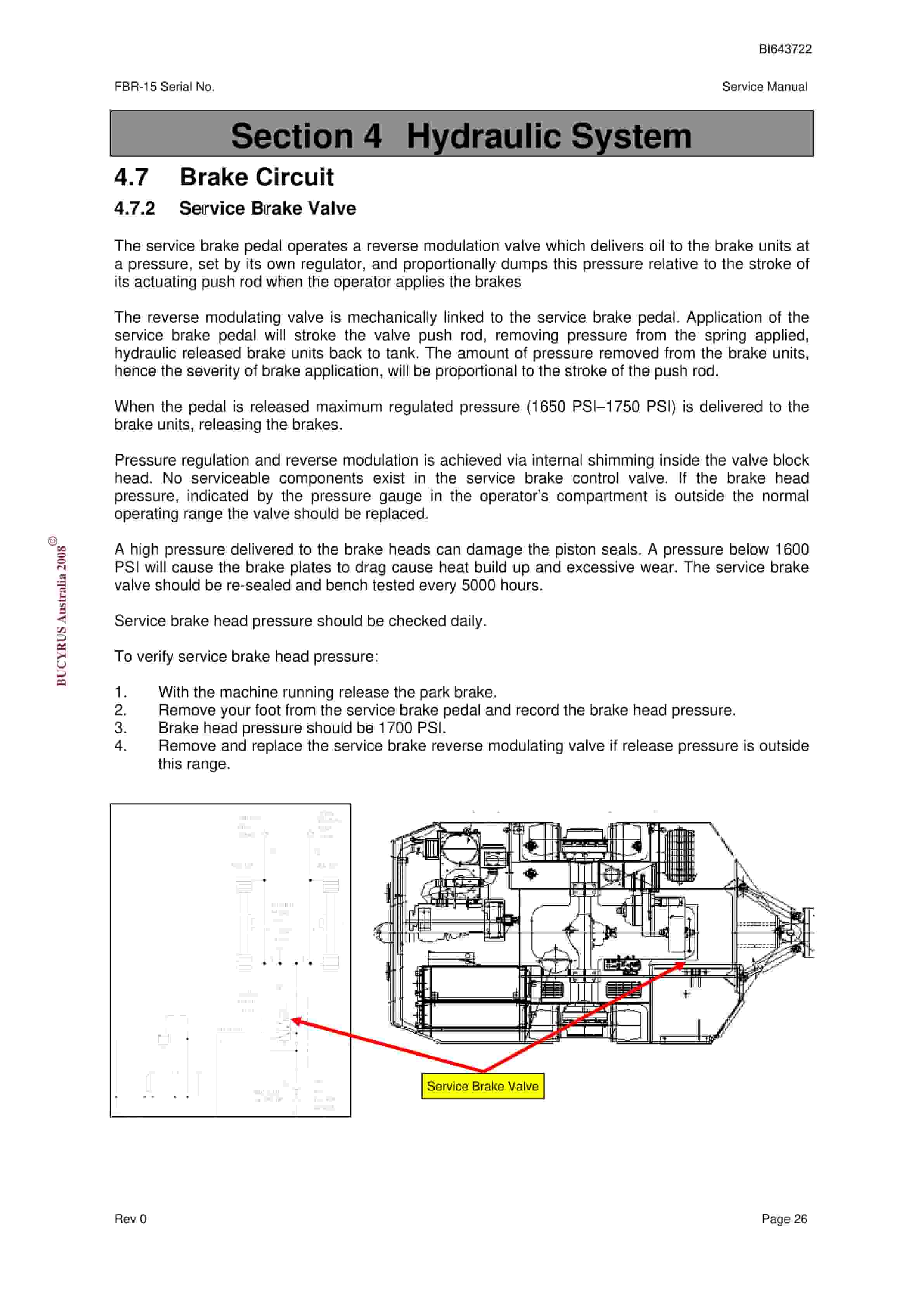 Bucyrus FBR-15 Coal Hauler Service Manual BI643722-4