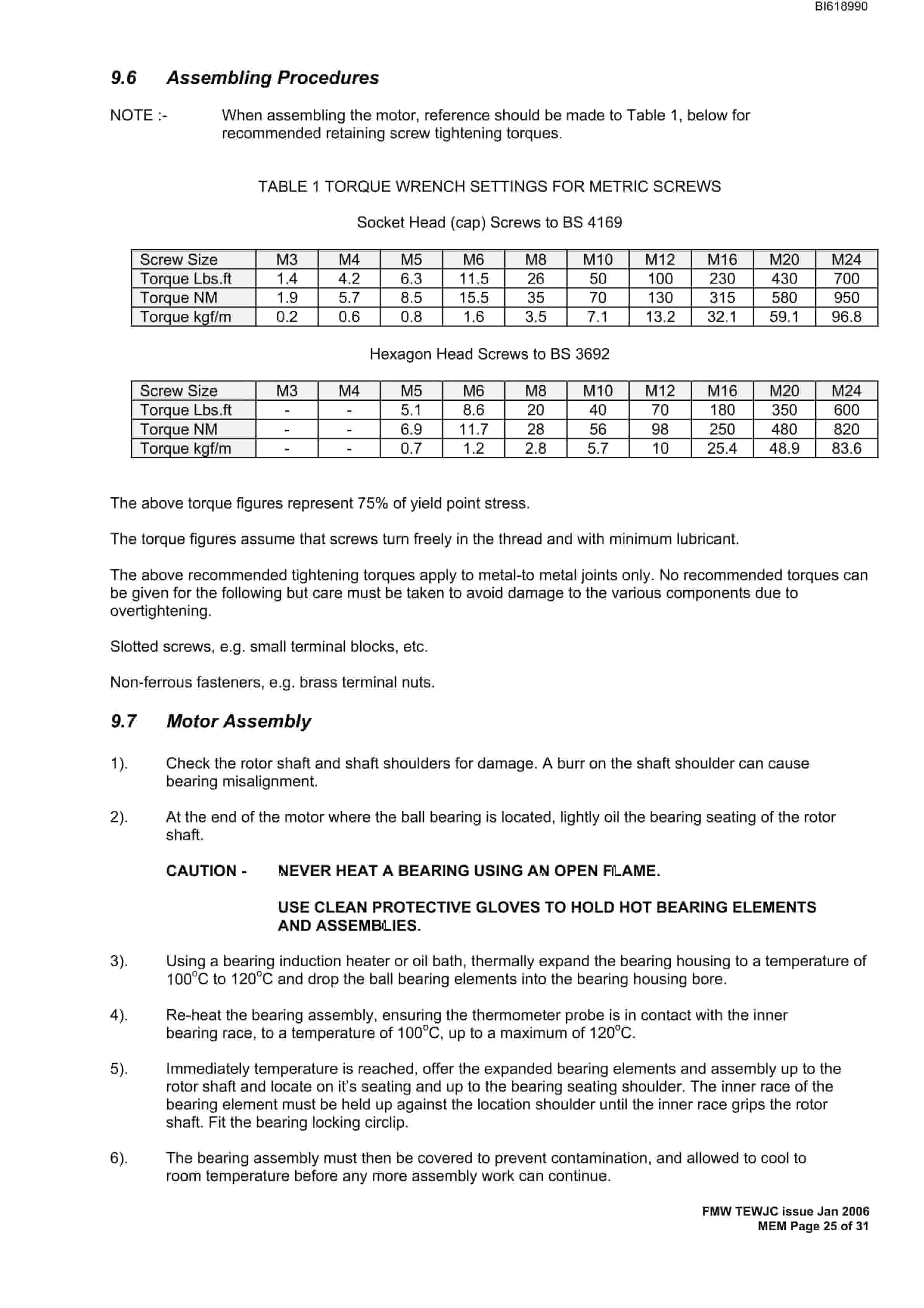 Bucyrus FMW56 400kW 3300V AC 3 Phase TEWC Technical Manual BI618990-5