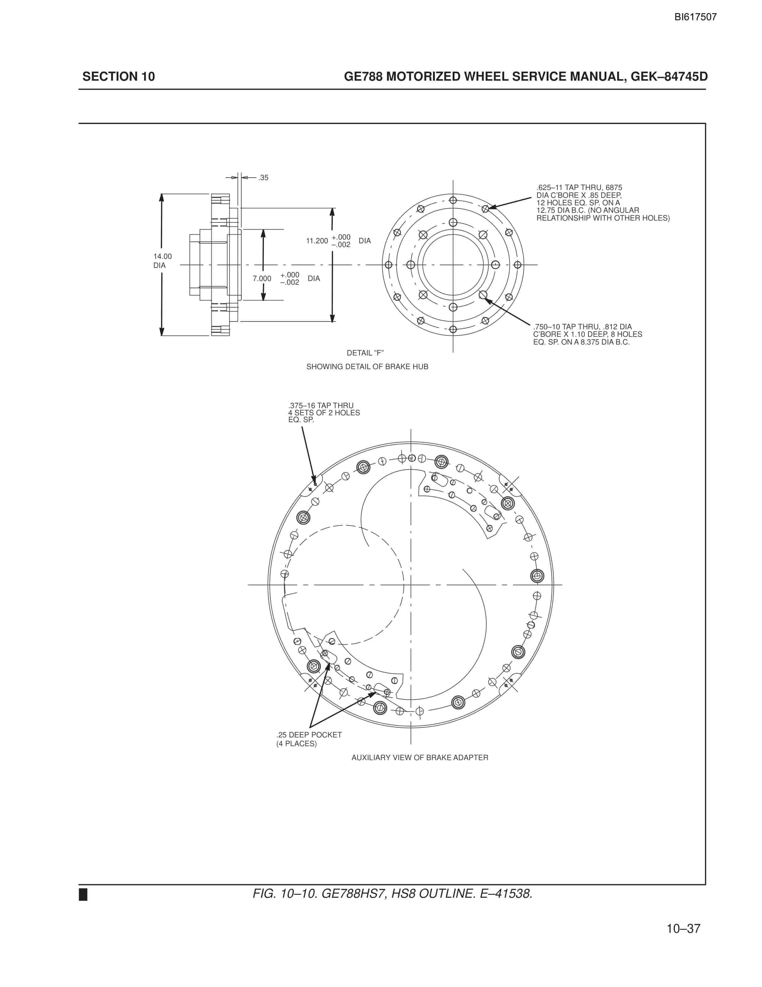 Bucyrus GE788 Motorized Wheel Technical Manual BI617507-4