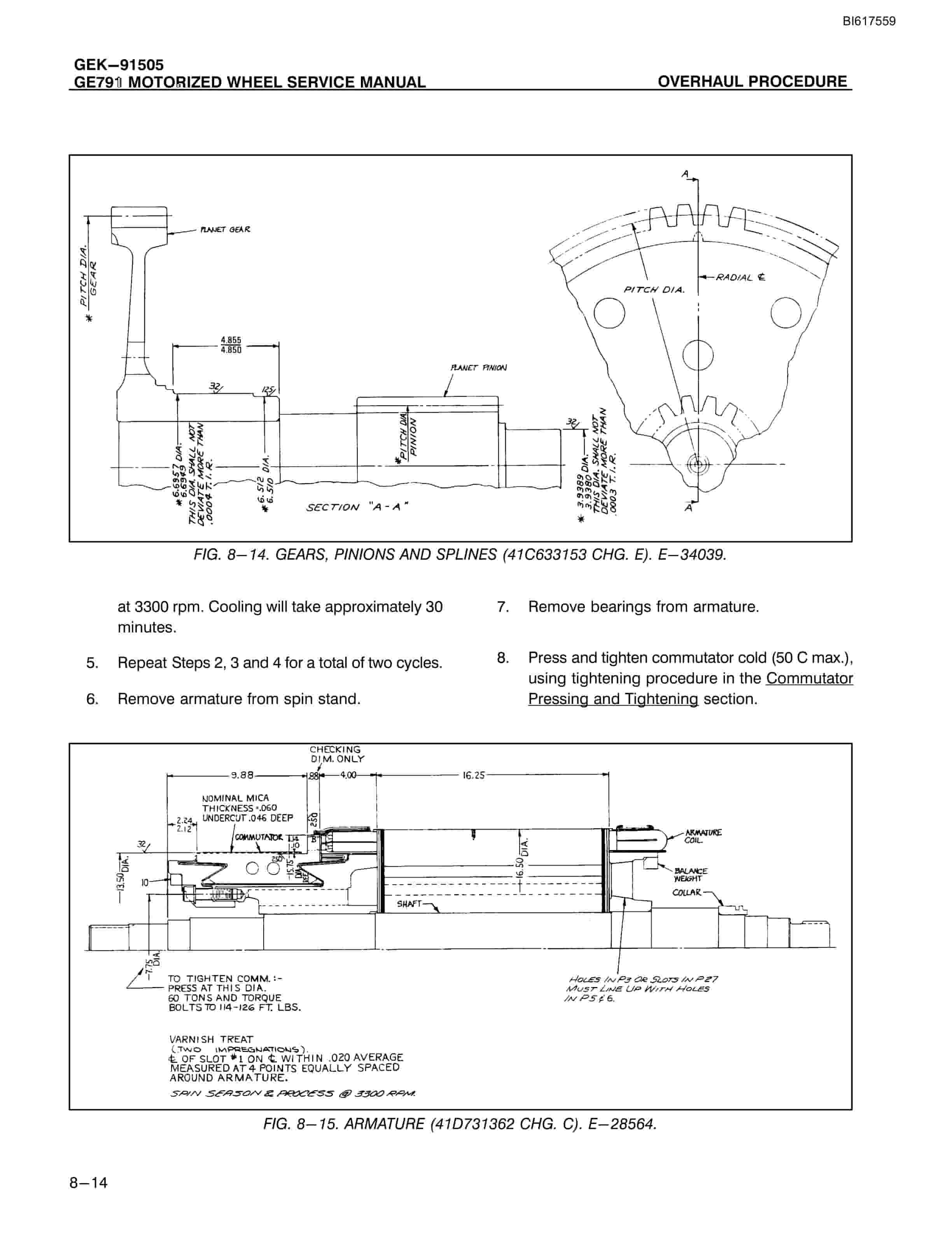 Bucyrus GE791 Motorized Wheel Technical Manual BI617559-2