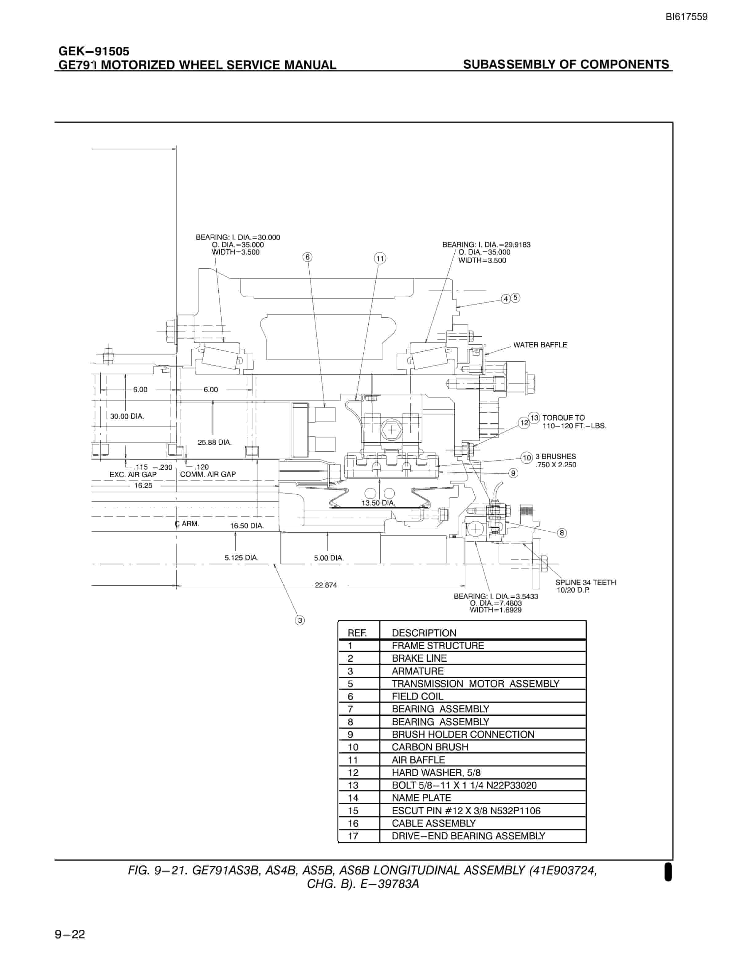 Bucyrus GE791 Motorized Wheel Technical Manual BI617559-4