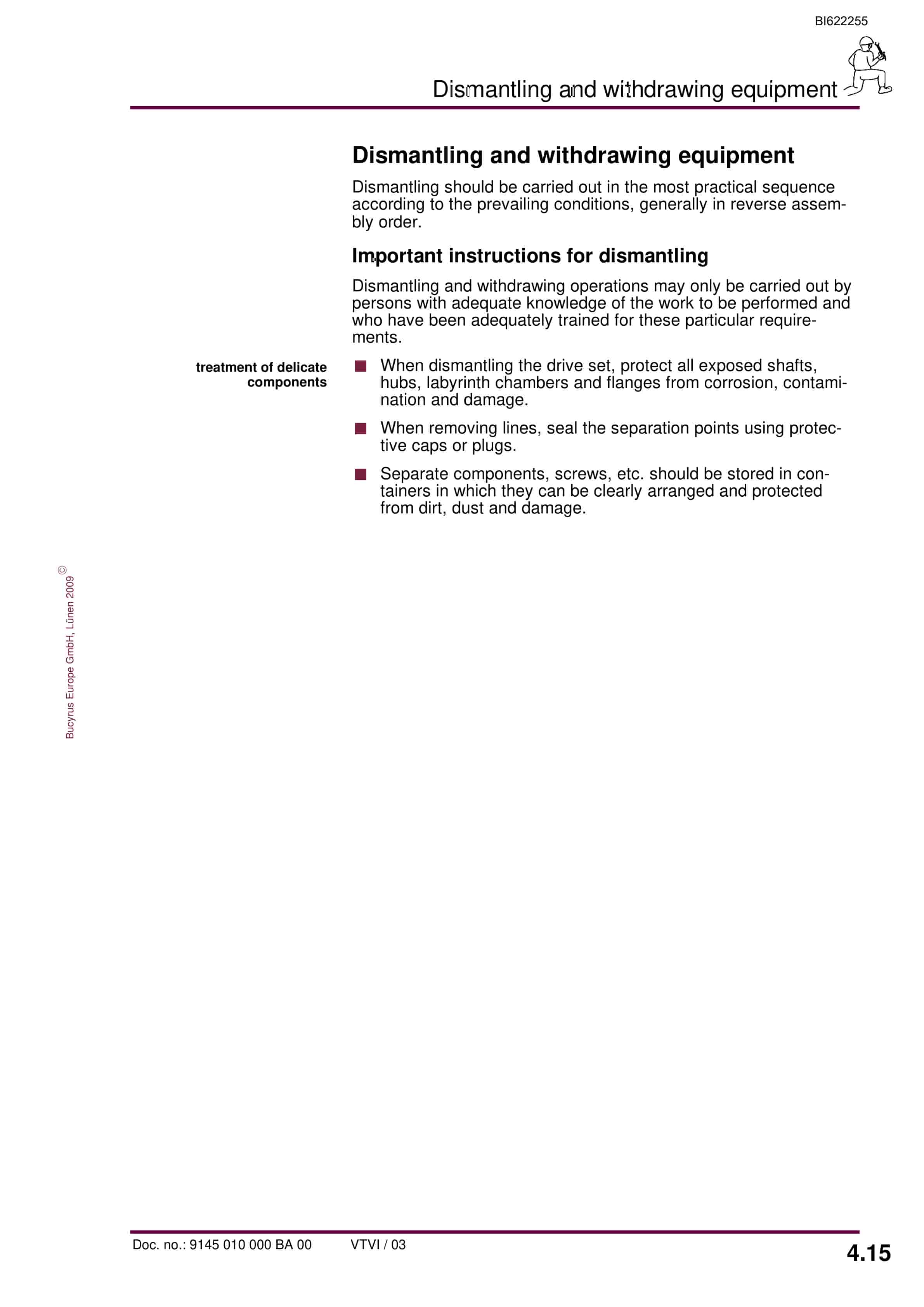 Bucyrus Gearbox K-10, K-10.1 Operating Manual BI622255-2