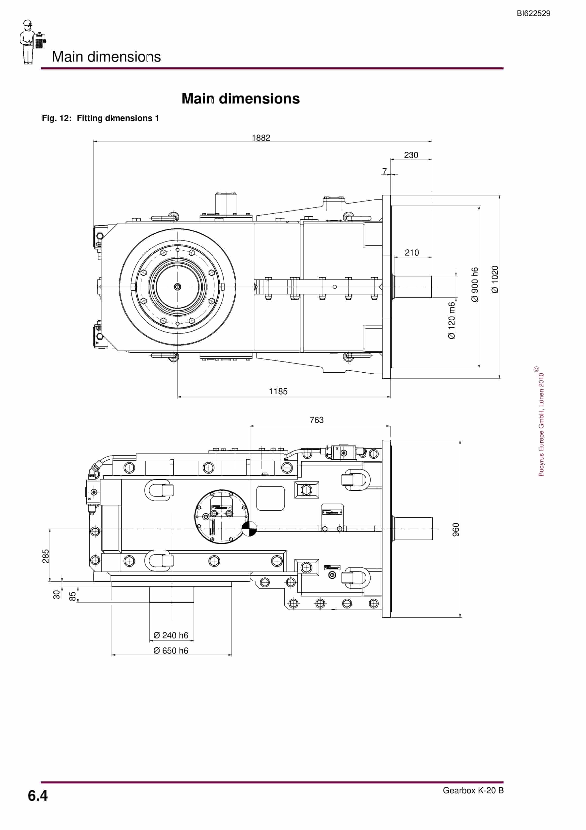 Bucyrus Gearbox K-20 B Operating Manual BI622529-4