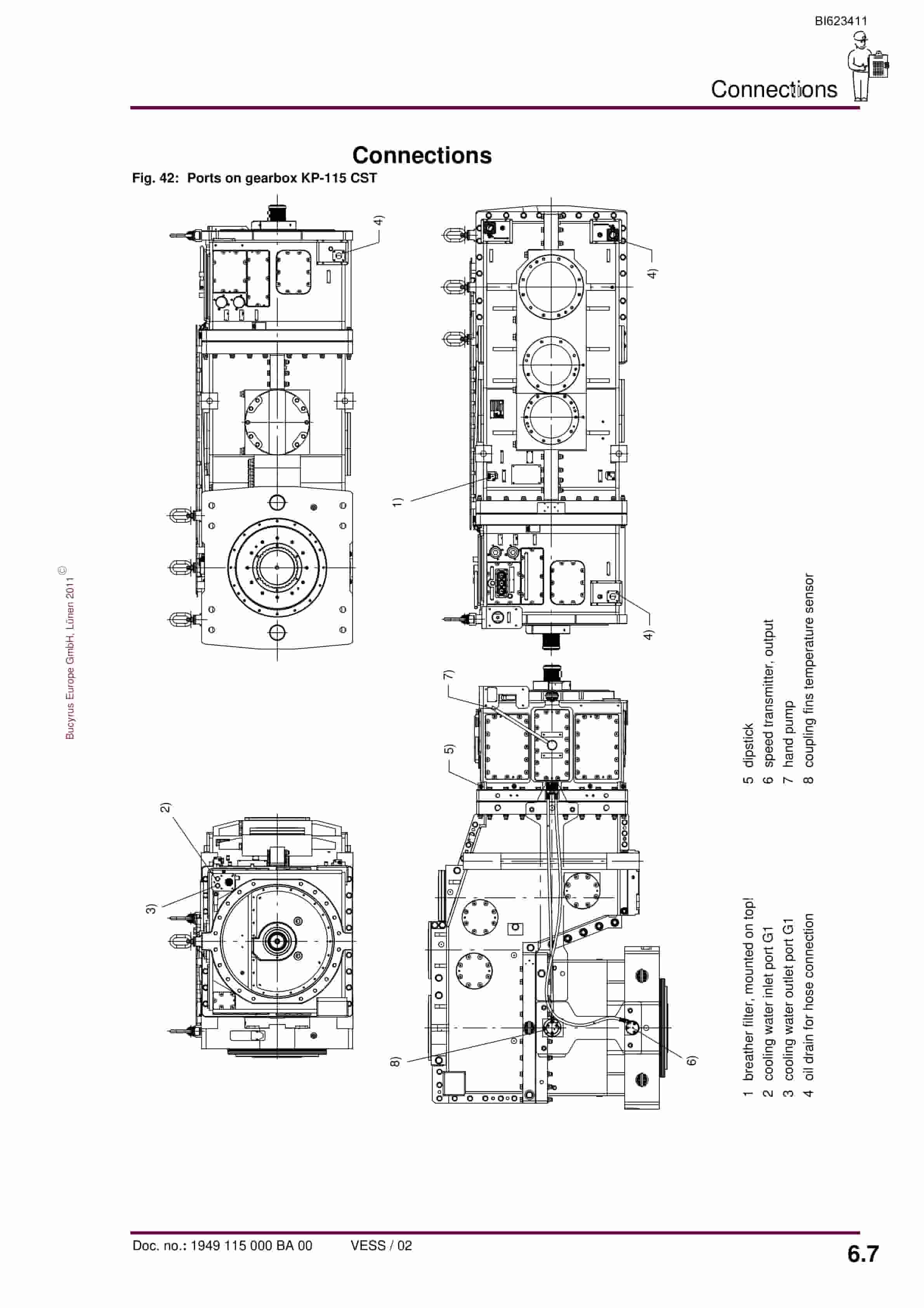 Bucyrus Gearbox KP-115 CST Operating Manual BI623411-4