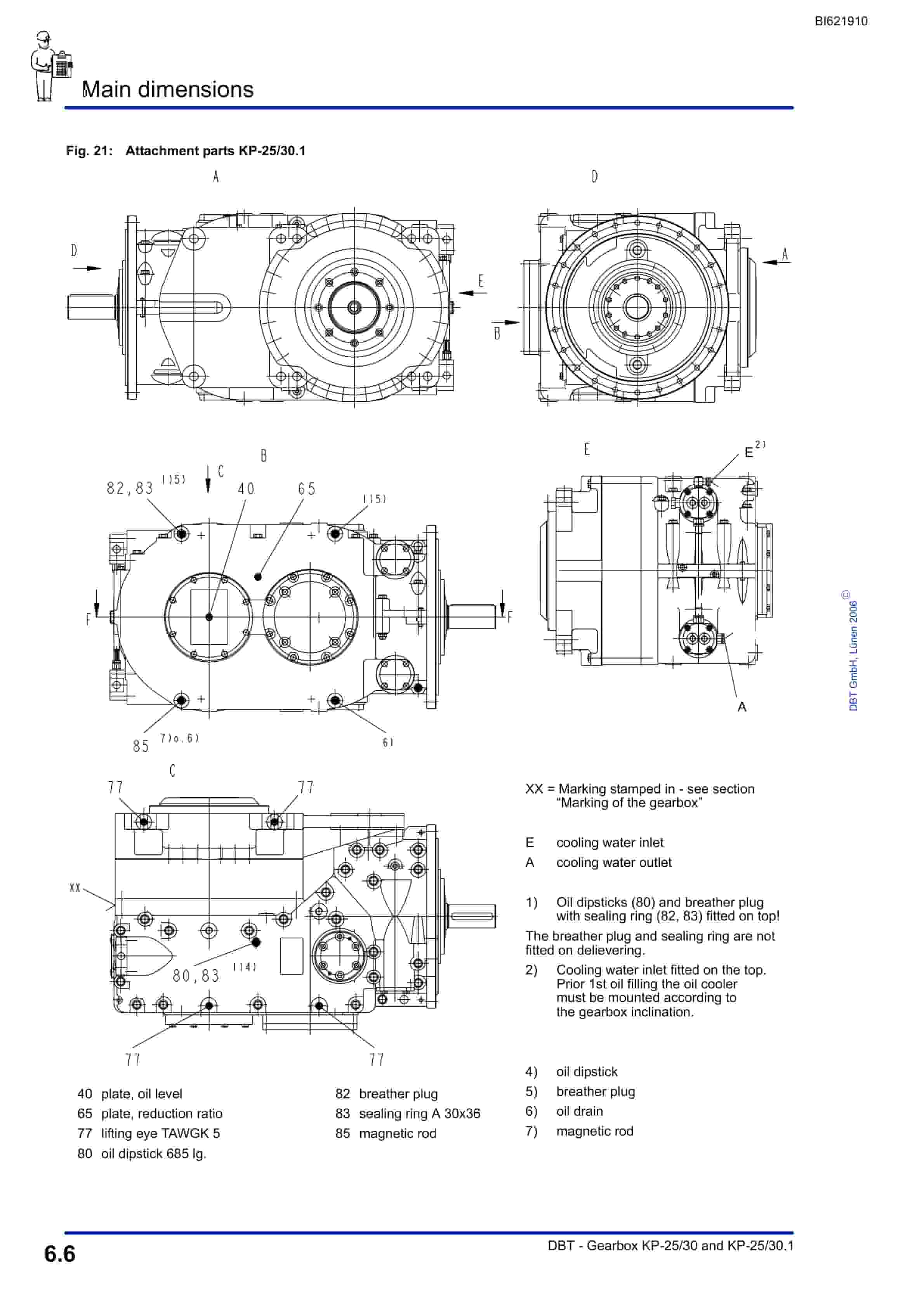 Bucyrus Gearbox KP-25-30, KP-25-30.1 Technical Manual BI621910-4