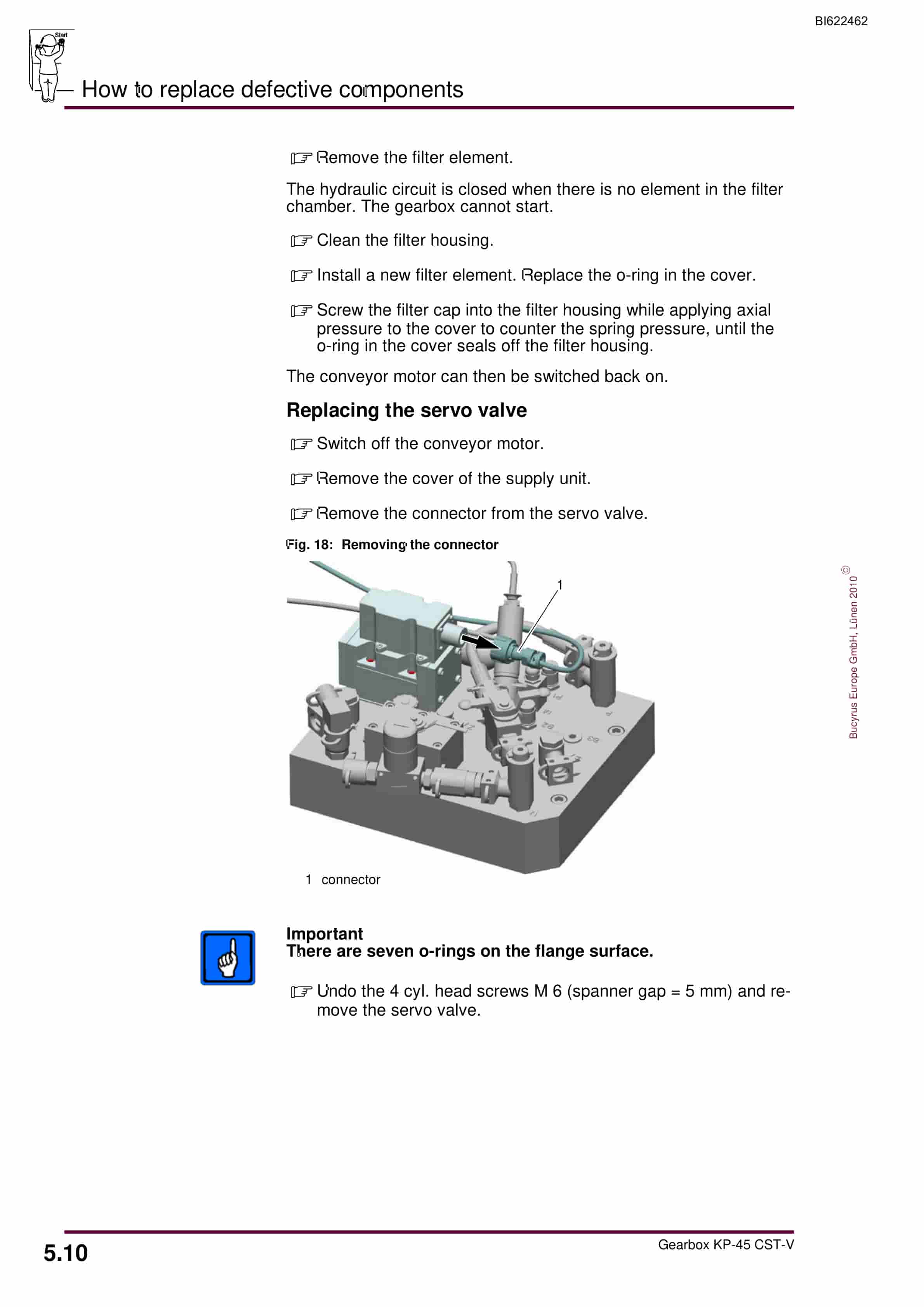 Bucyrus Gearbox KP-45 CST-V Operating Manual BI622462-2