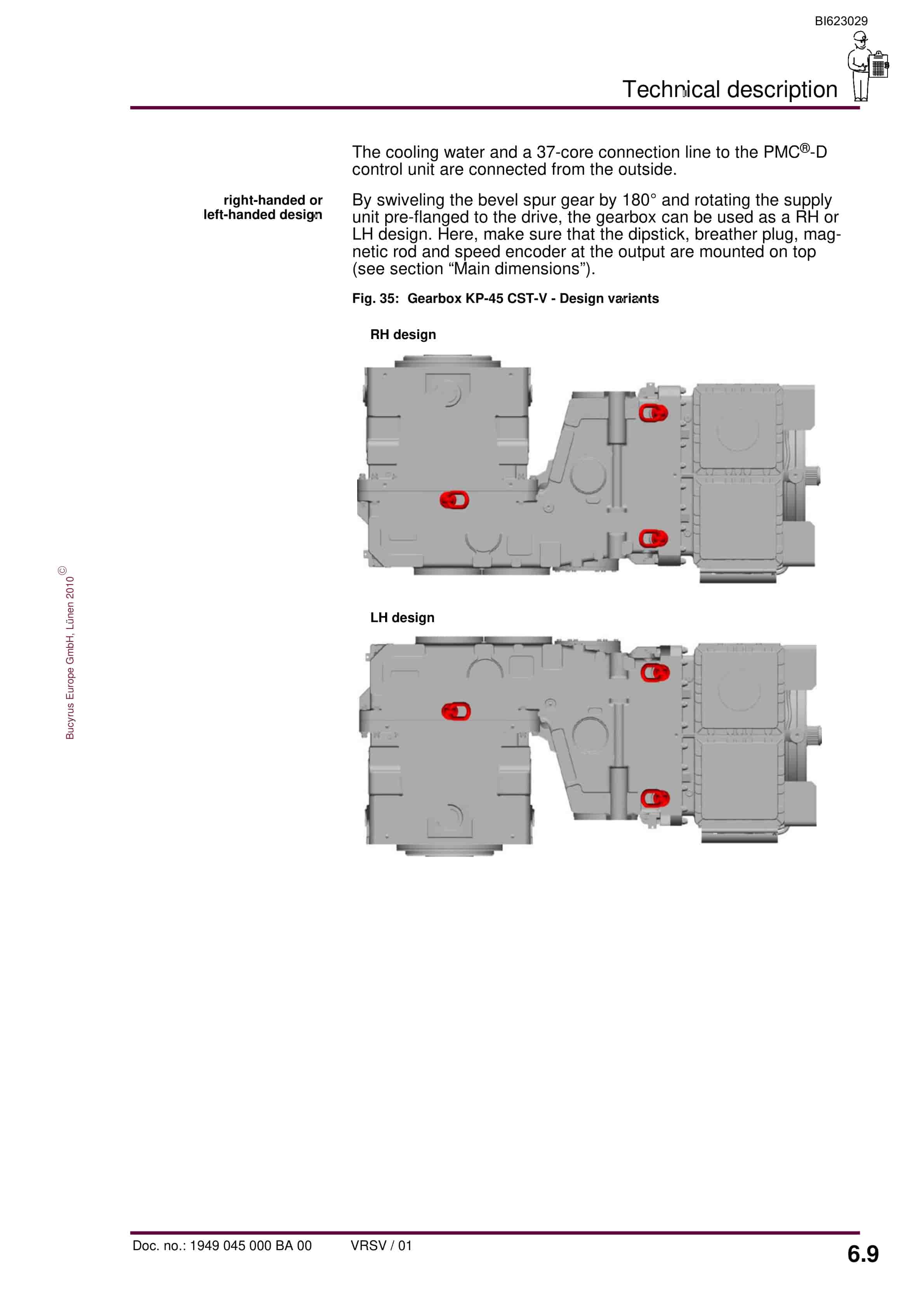 Bucyrus Gearbox KP-45 CST-V Operating Manual BI623029-4
