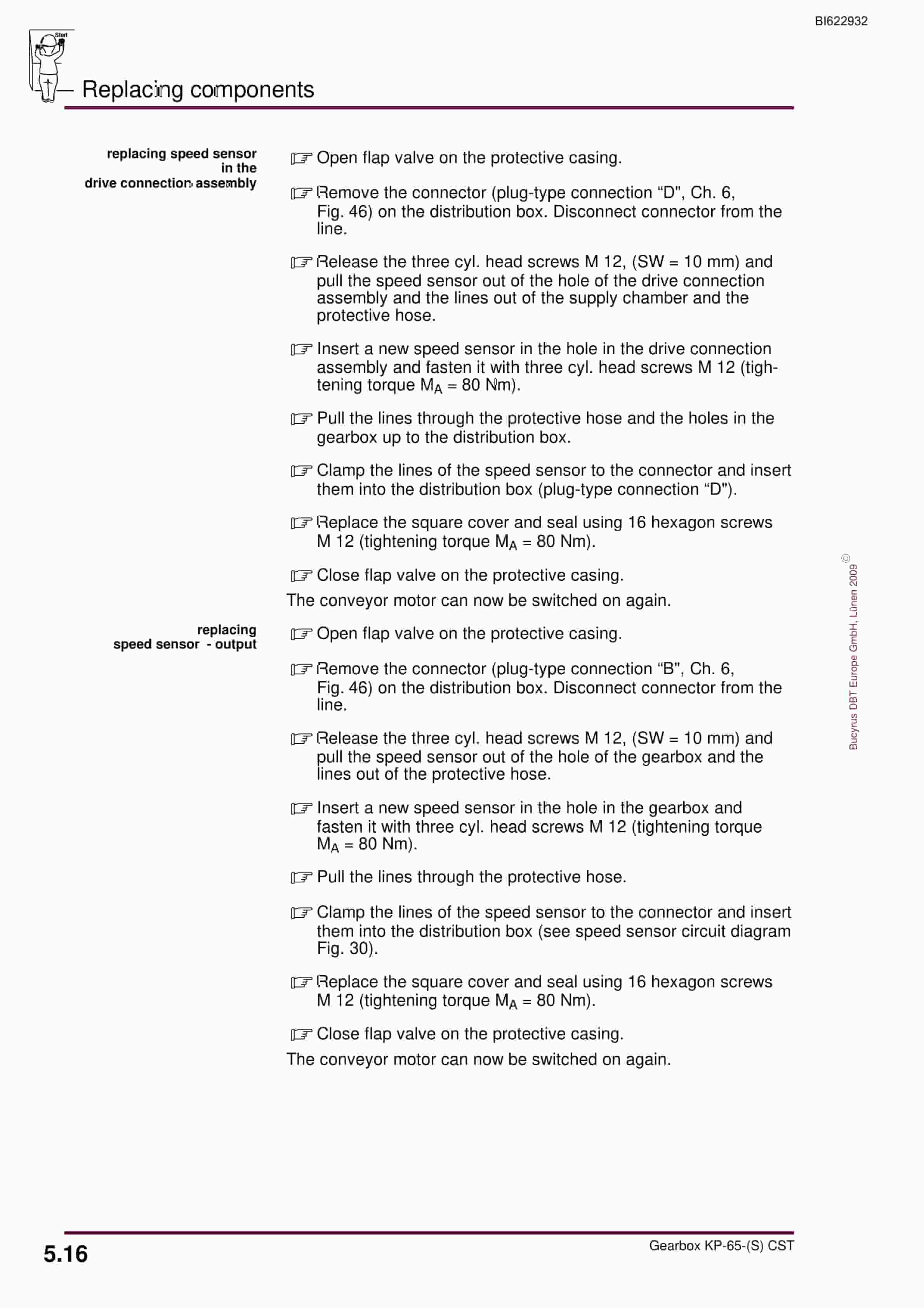 Bucyrus Gearbox KP-65-(S) CST Operating Manual BI622932-2