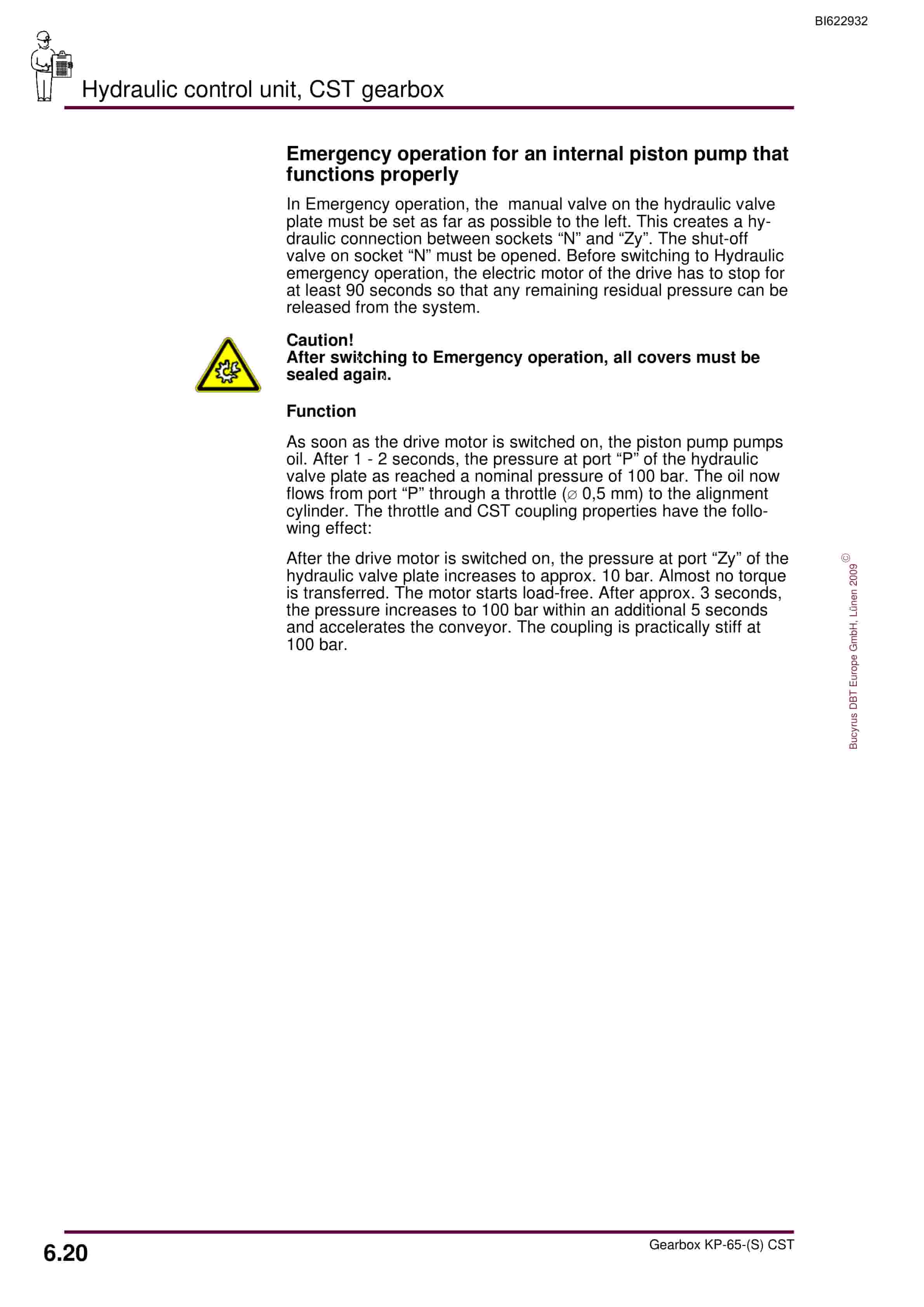 Bucyrus Gearbox KP-65-(S) CST Operating Manual BI622932-4