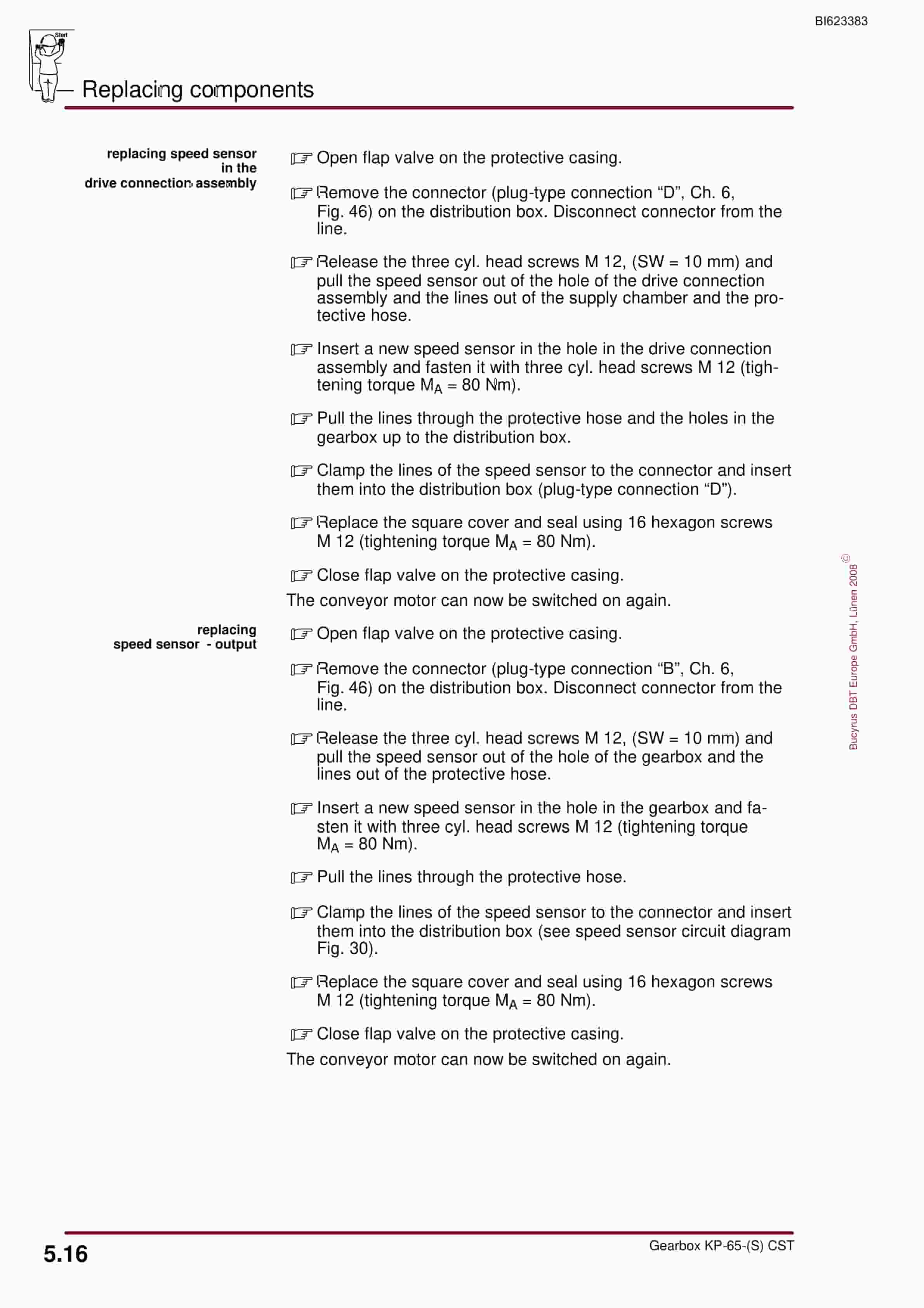 Bucyrus Gearbox KP-65-(S) CST Operating Manual BI623383-2