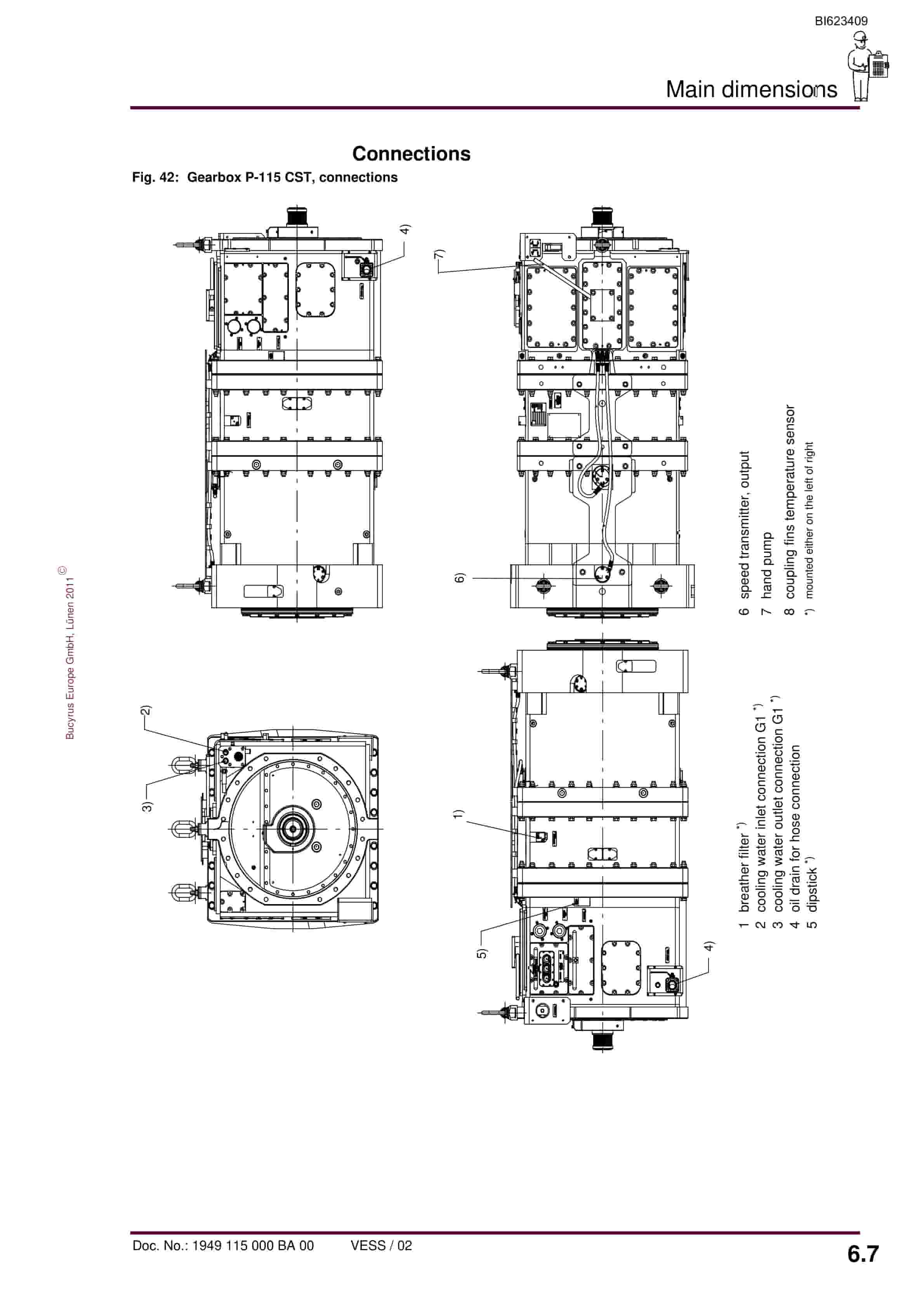 Bucyrus Gearbox P-115 CST Operating Manual BI623409-4