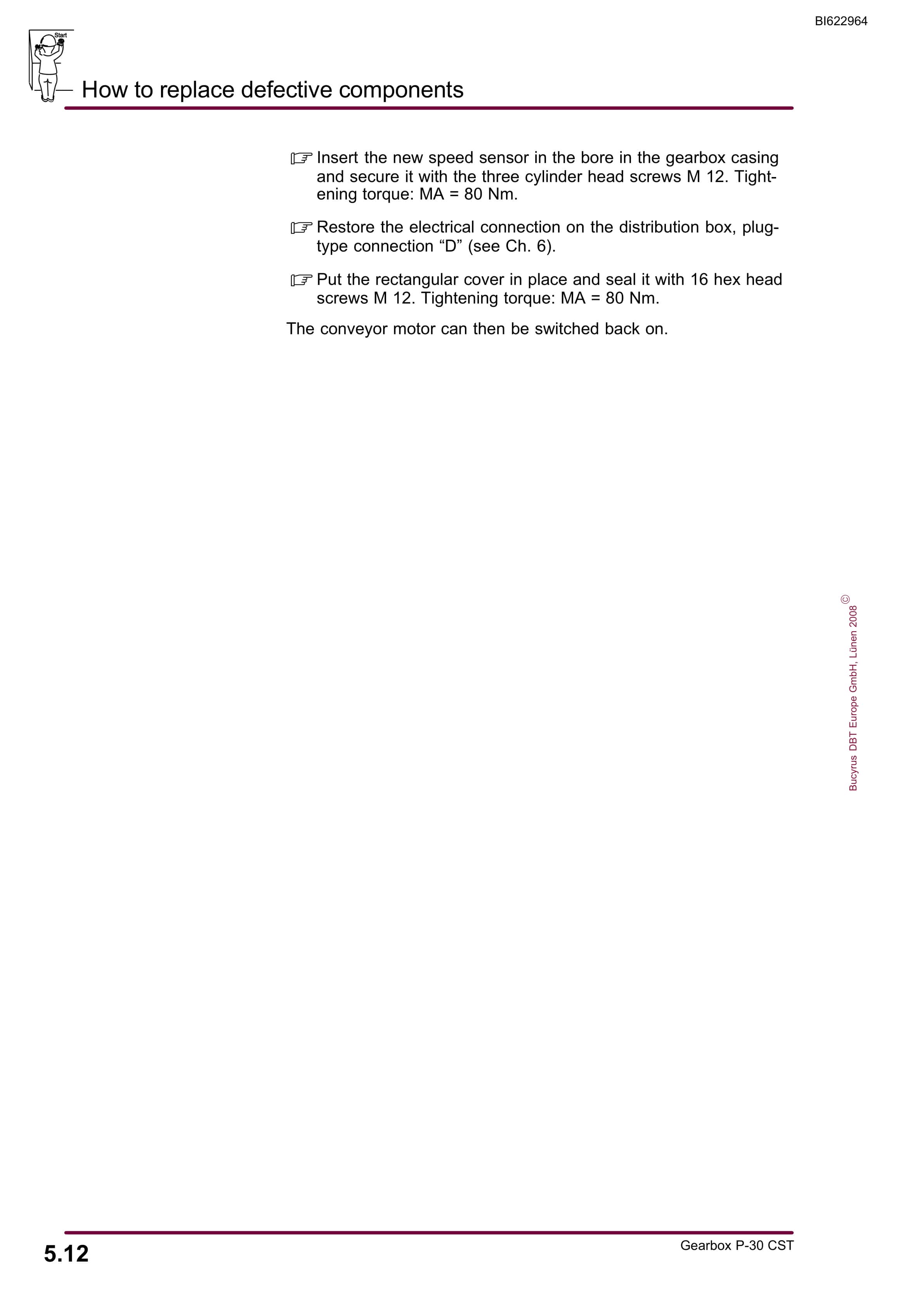 Bucyrus Gearbox P-30 CST Operating Manual BI622964-2