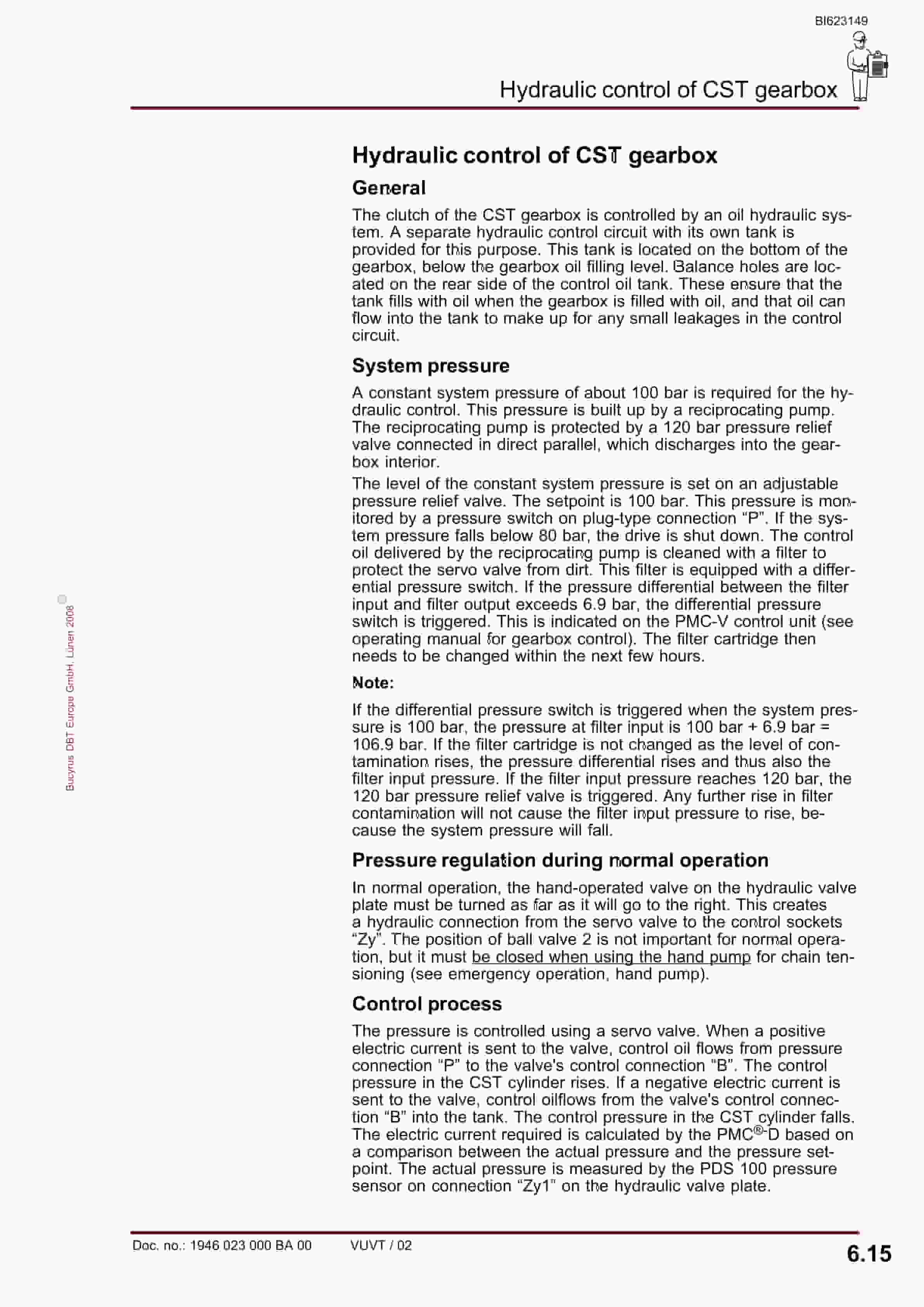 Bucyrus Gearbox P-30 CST Operating Manual BI623149-4