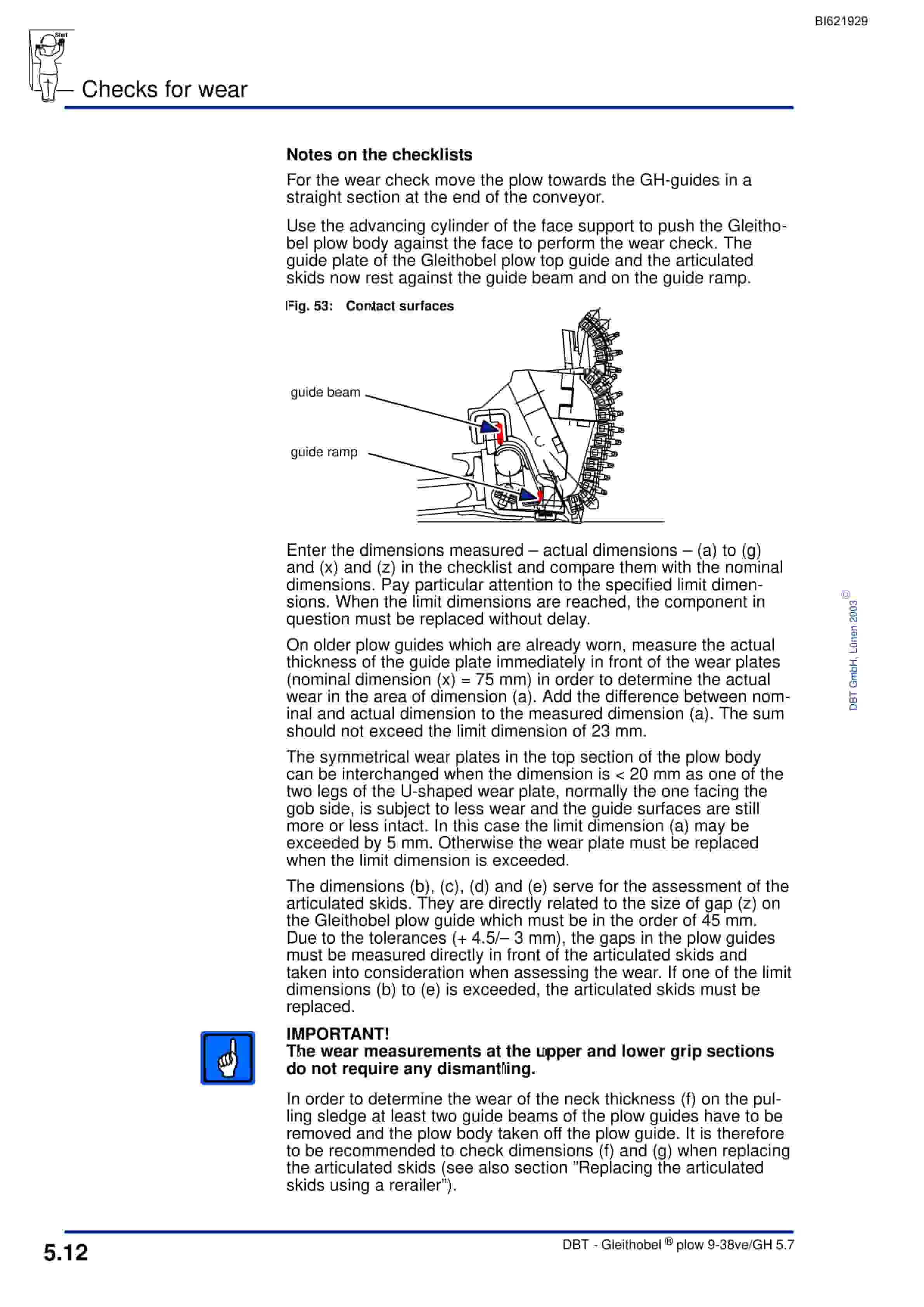Bucyrus Gleithobel Plow 9-38ve-GH 5.7 Technical Manual BI621929-5