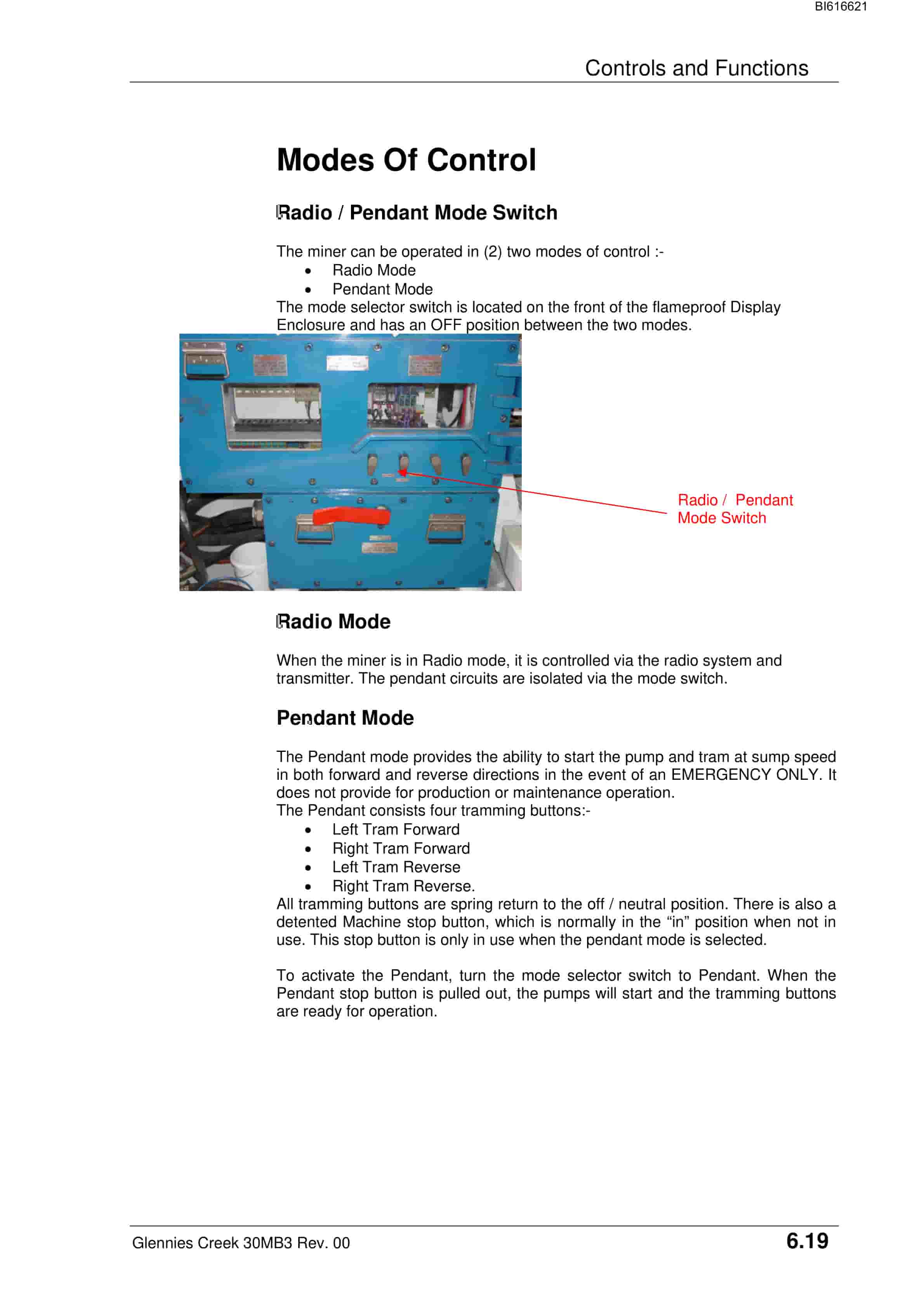 Bucyrus Glennies Creek 30 MB3 Miner Technical Manual BI616621-3