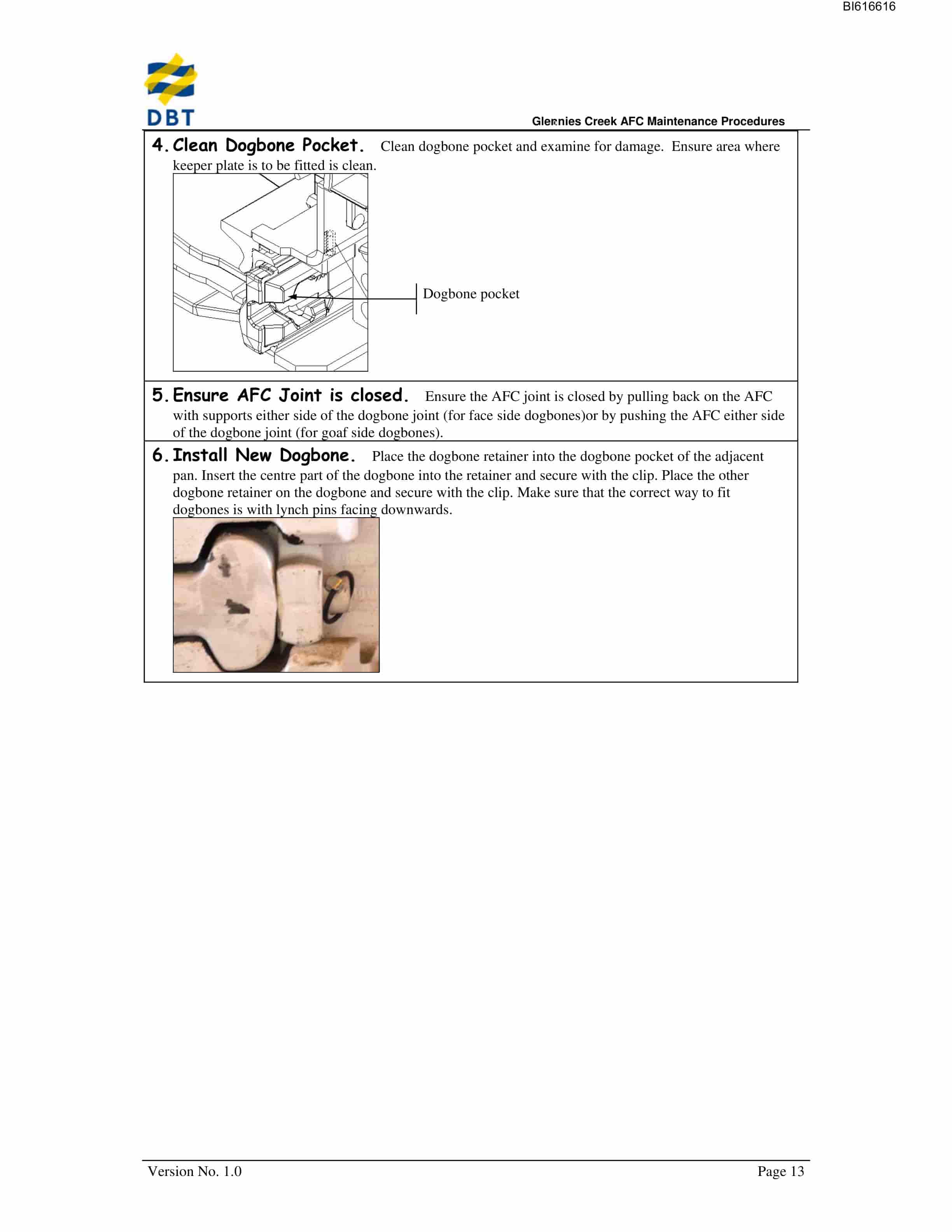 Bucyrus Glennies Creek AFC Maintenance Procedures Technical Manual BI616616-3