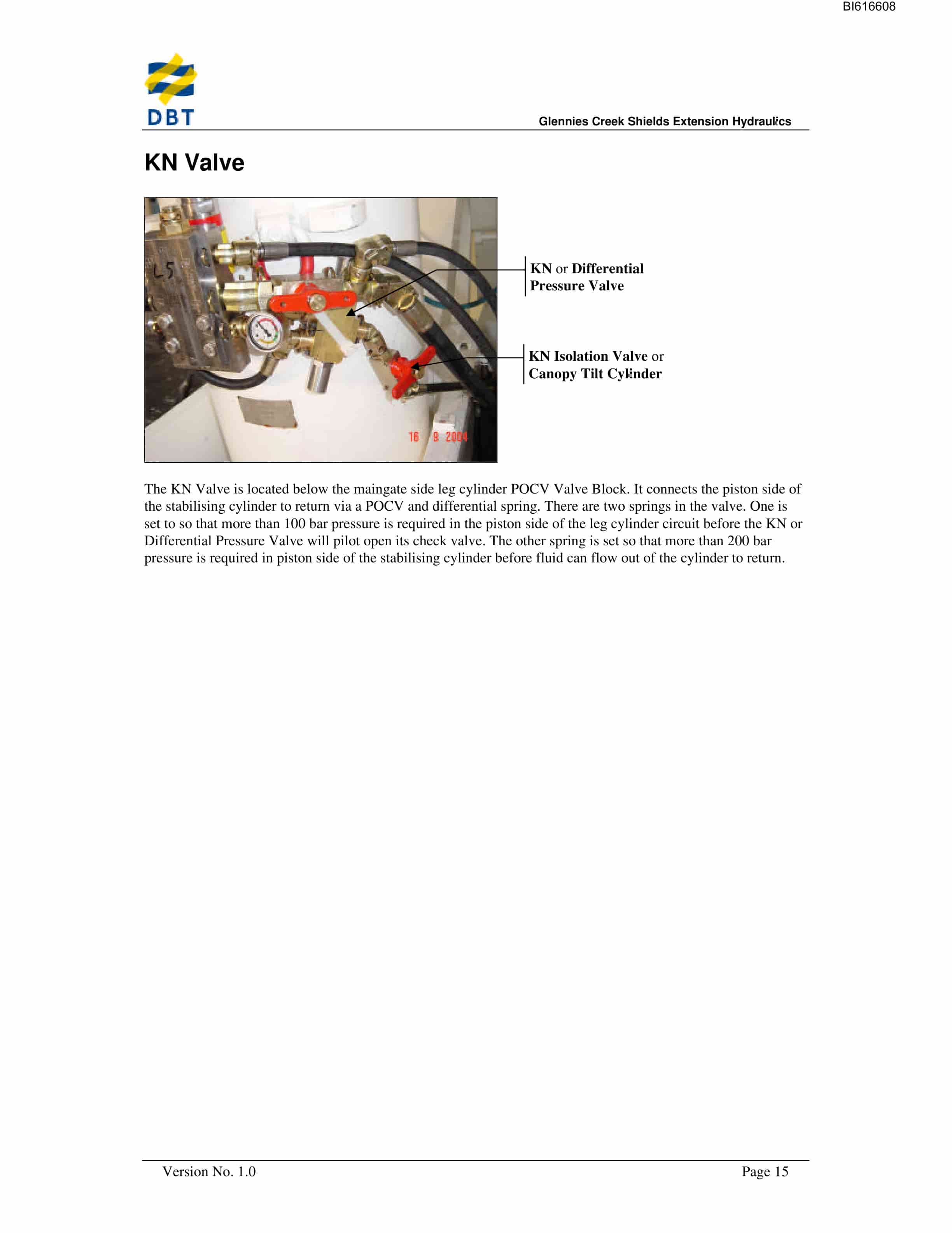 Bucyrus Glennies Creek Shields Extension Hydraulics Technical Manual BI616608-3