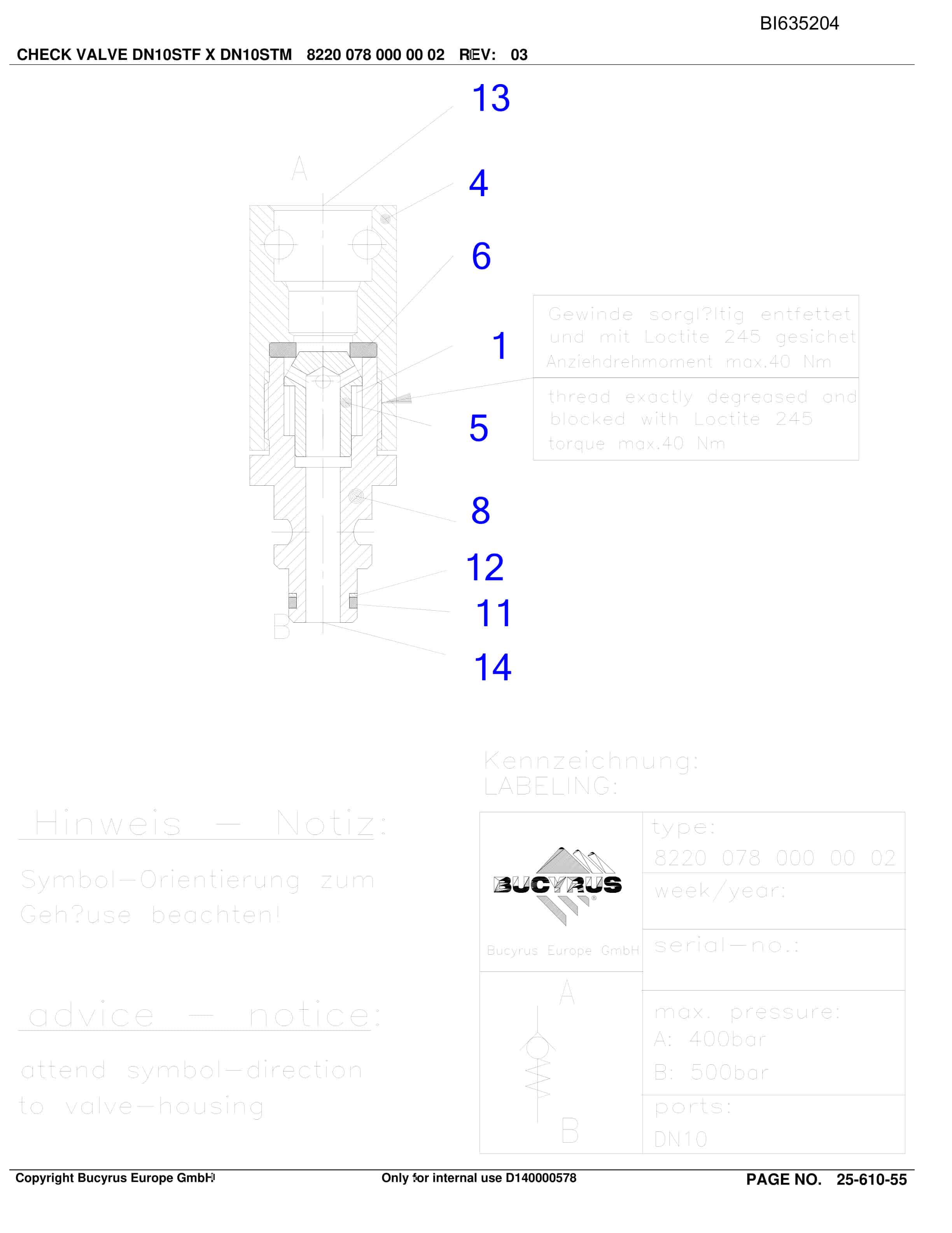 Bucyrus GUOJIAHE II Shearer System Parts Catalog BI635204-5