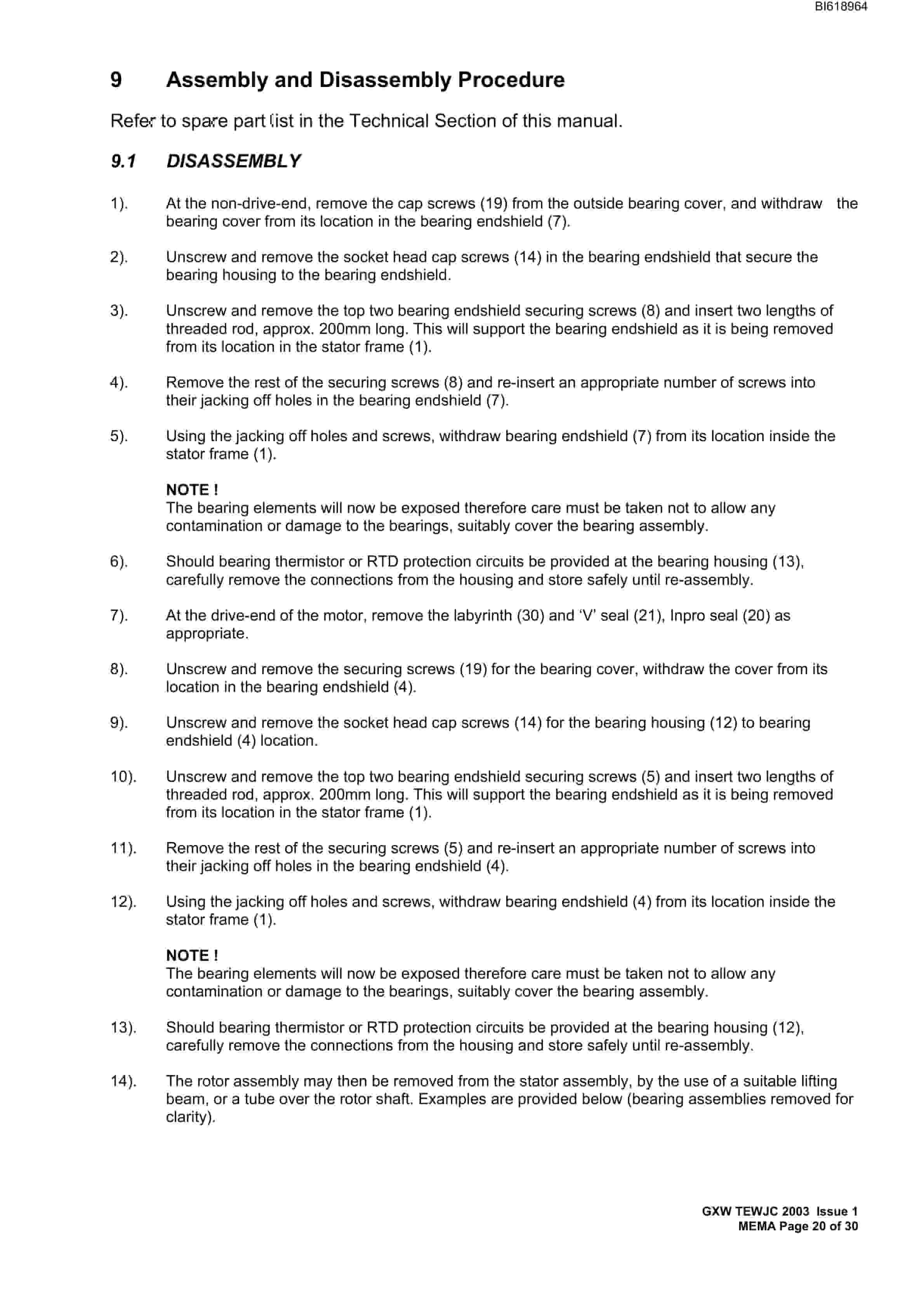 Bucyrus GXW69 855kW Technical Manual BI618964-3