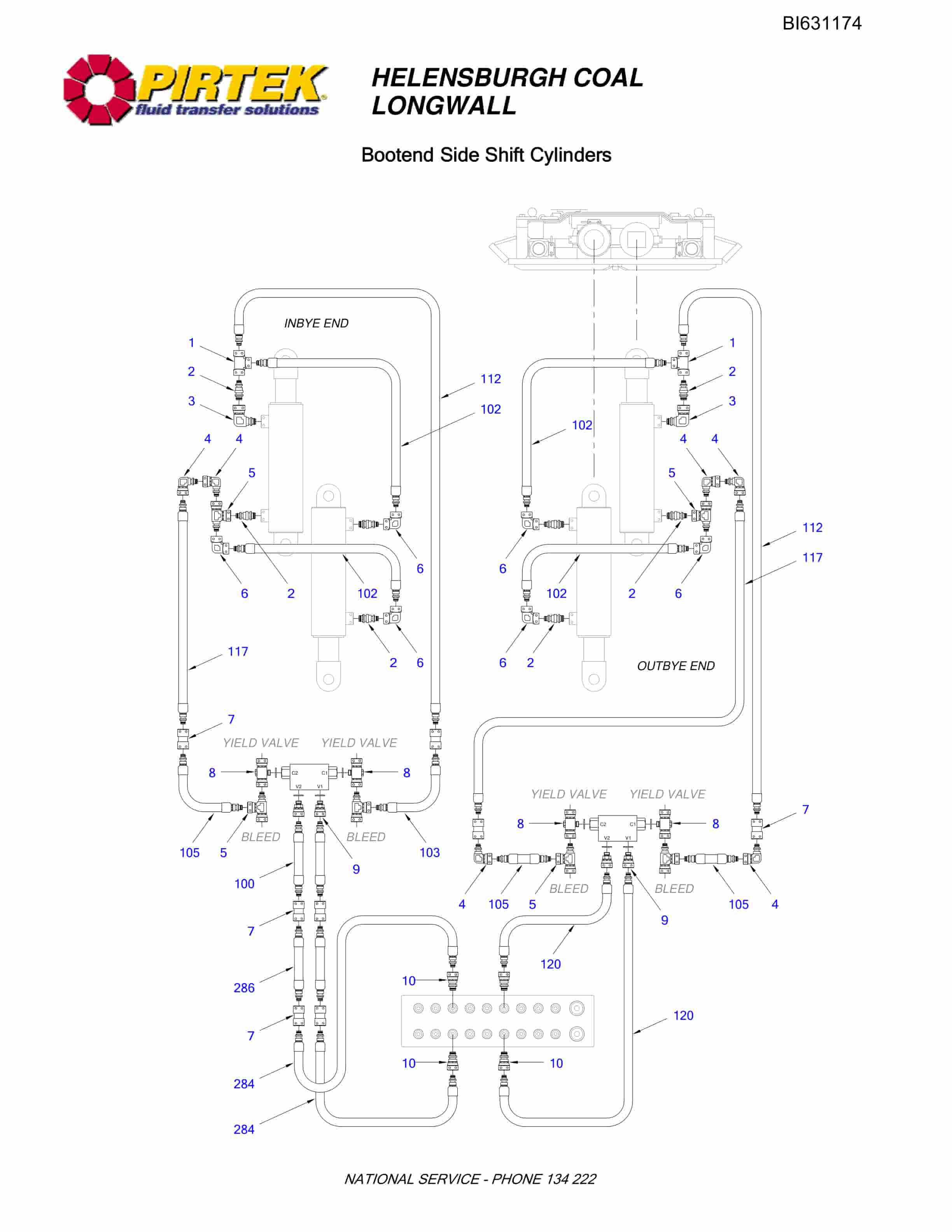 Bucyrus Helensburgh Coal Longwall Parts Catalog BI631174-2