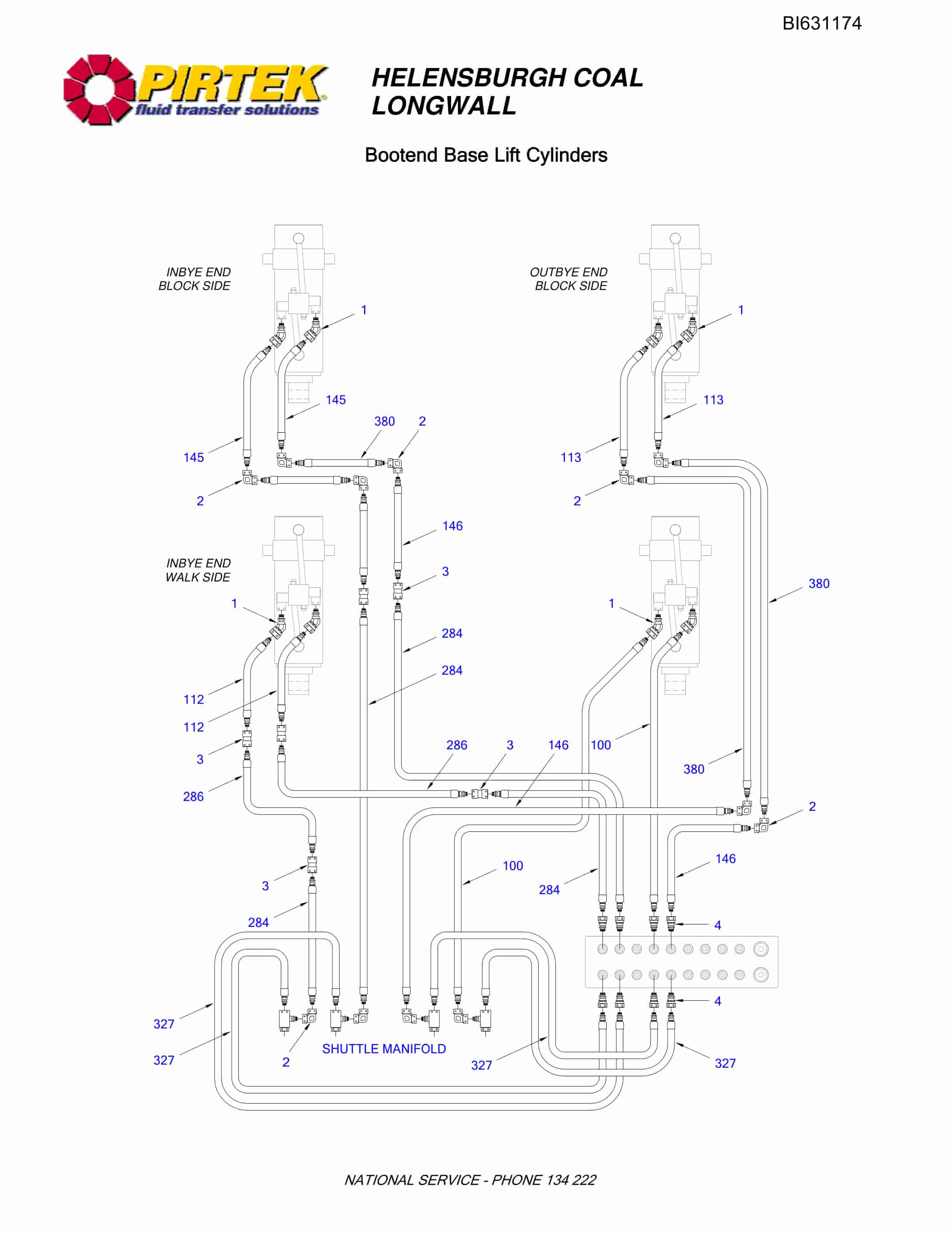 Bucyrus Helensburgh Coal Longwall Parts Catalog BI631174-3