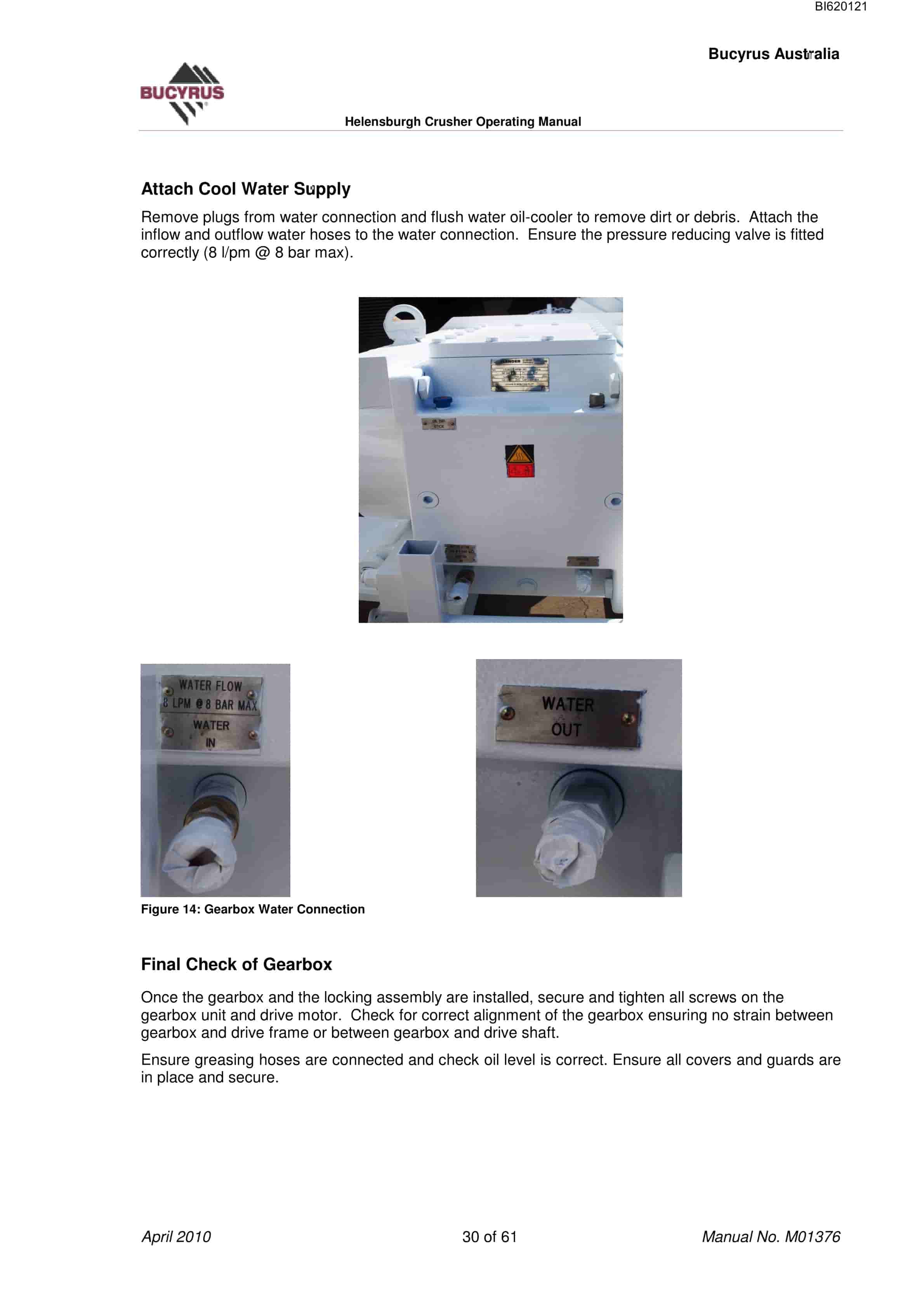 Bucyrus Helensburgh Crusher SB 63 UB Technical Manual BI620121-2