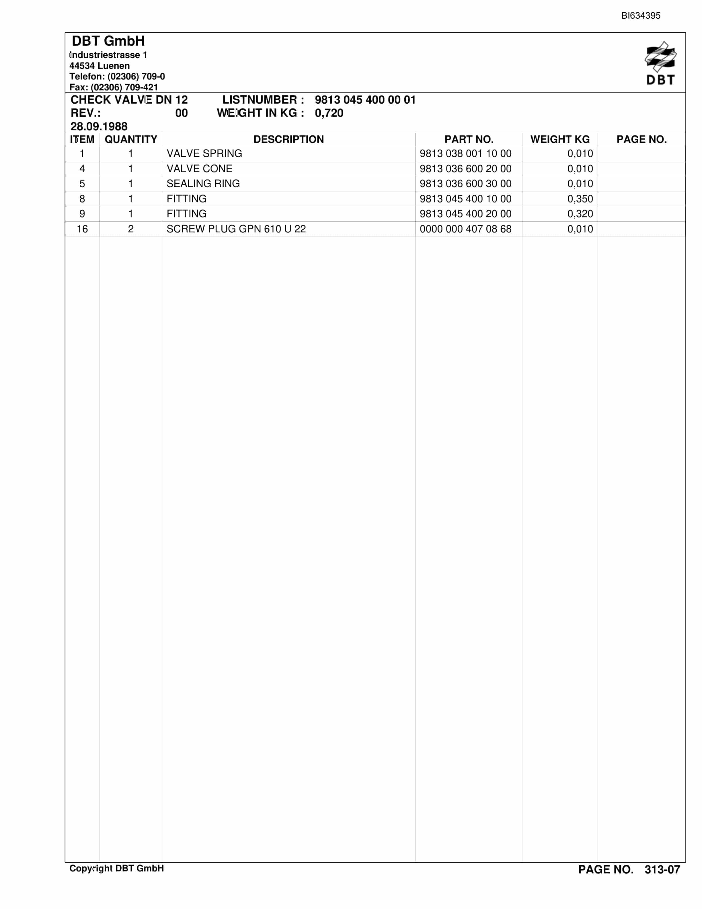 Bucyrus HUOJITU, CHINA Face Conveyor RIGHT HAnd Parts Catalog BI634395-4