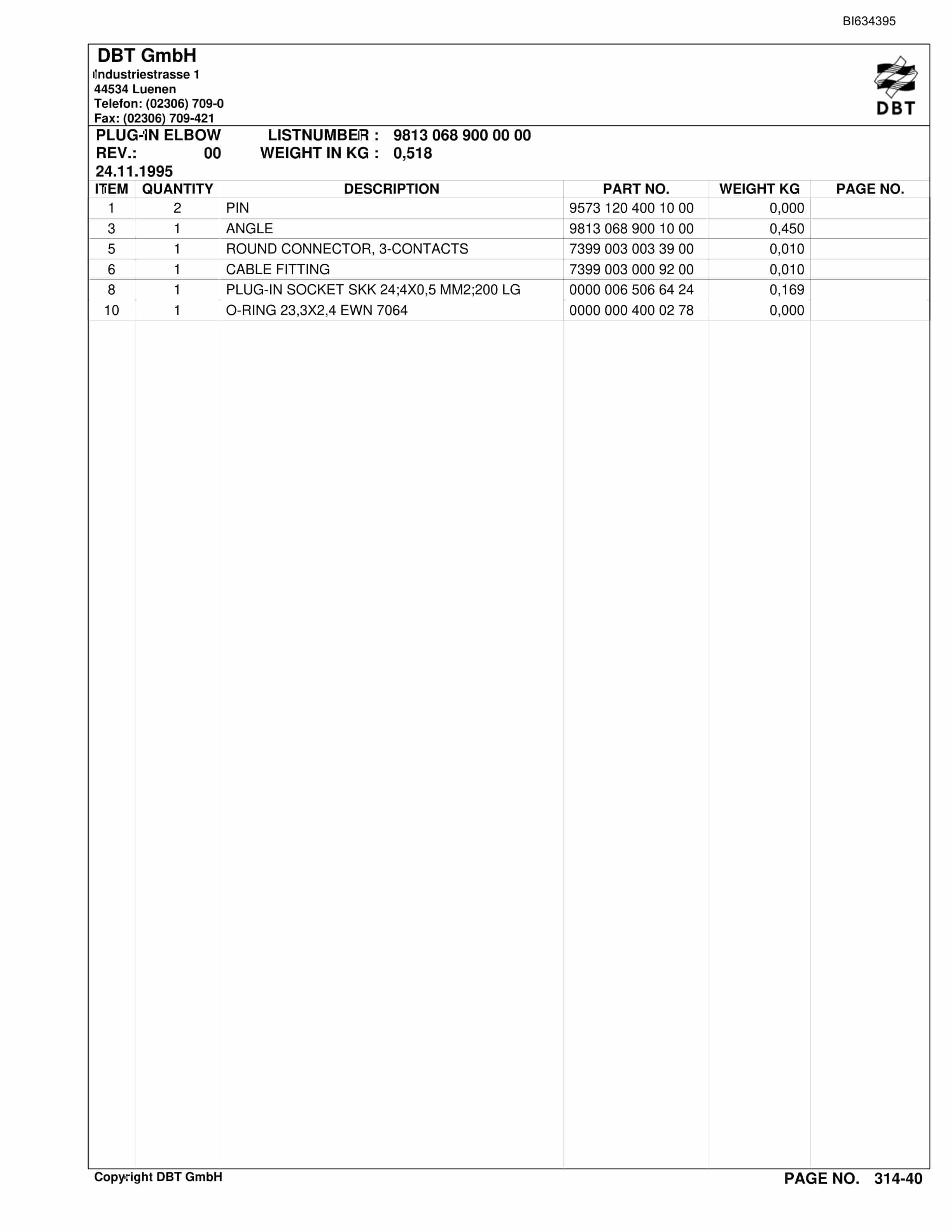 Bucyrus HUOJITU, CHINA Face Conveyor RIGHT HAnd Parts Catalog BI634395-5