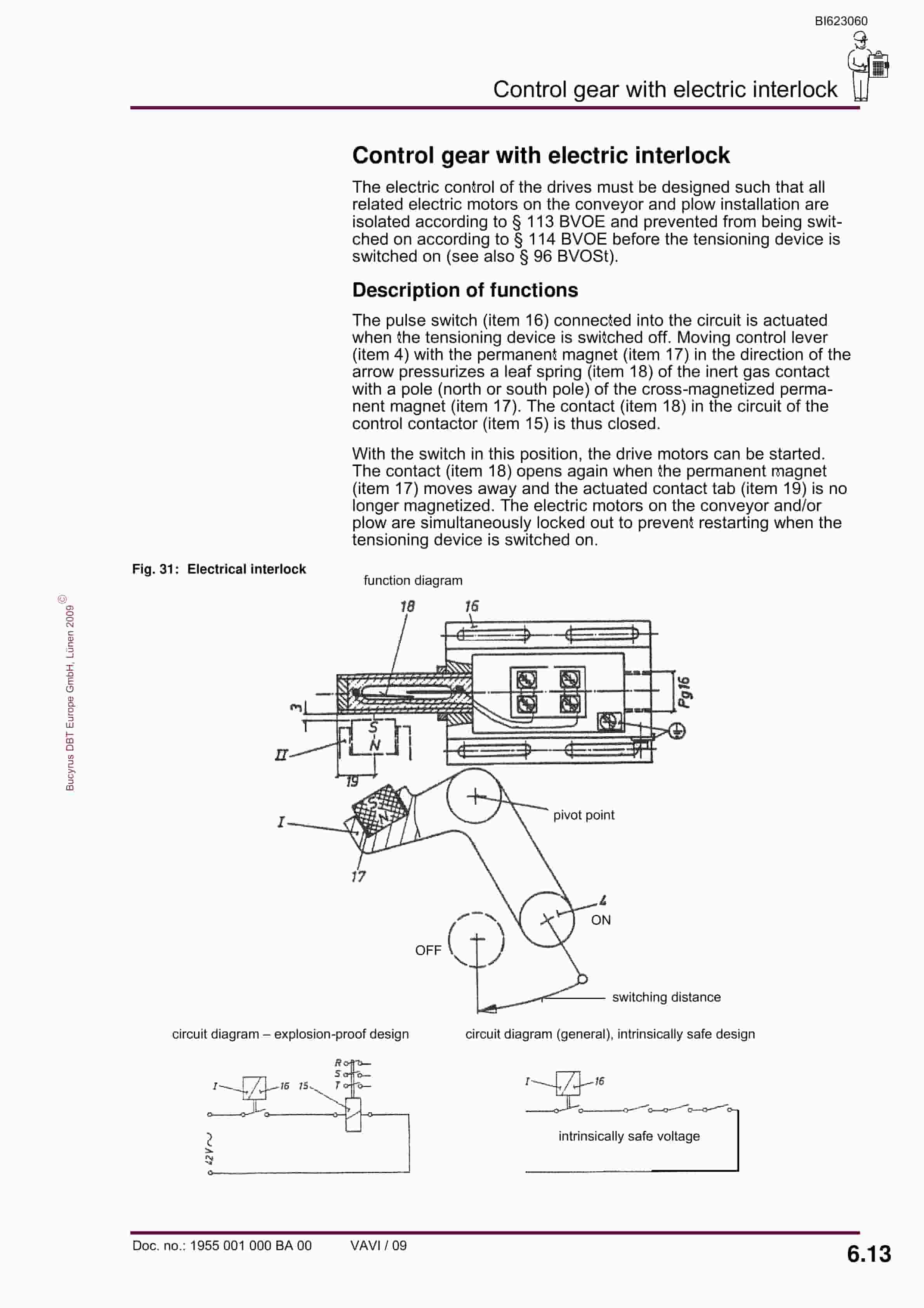 Bucyrus Hydraulic Chain Tensioning Device Operating Manual BI623060-5