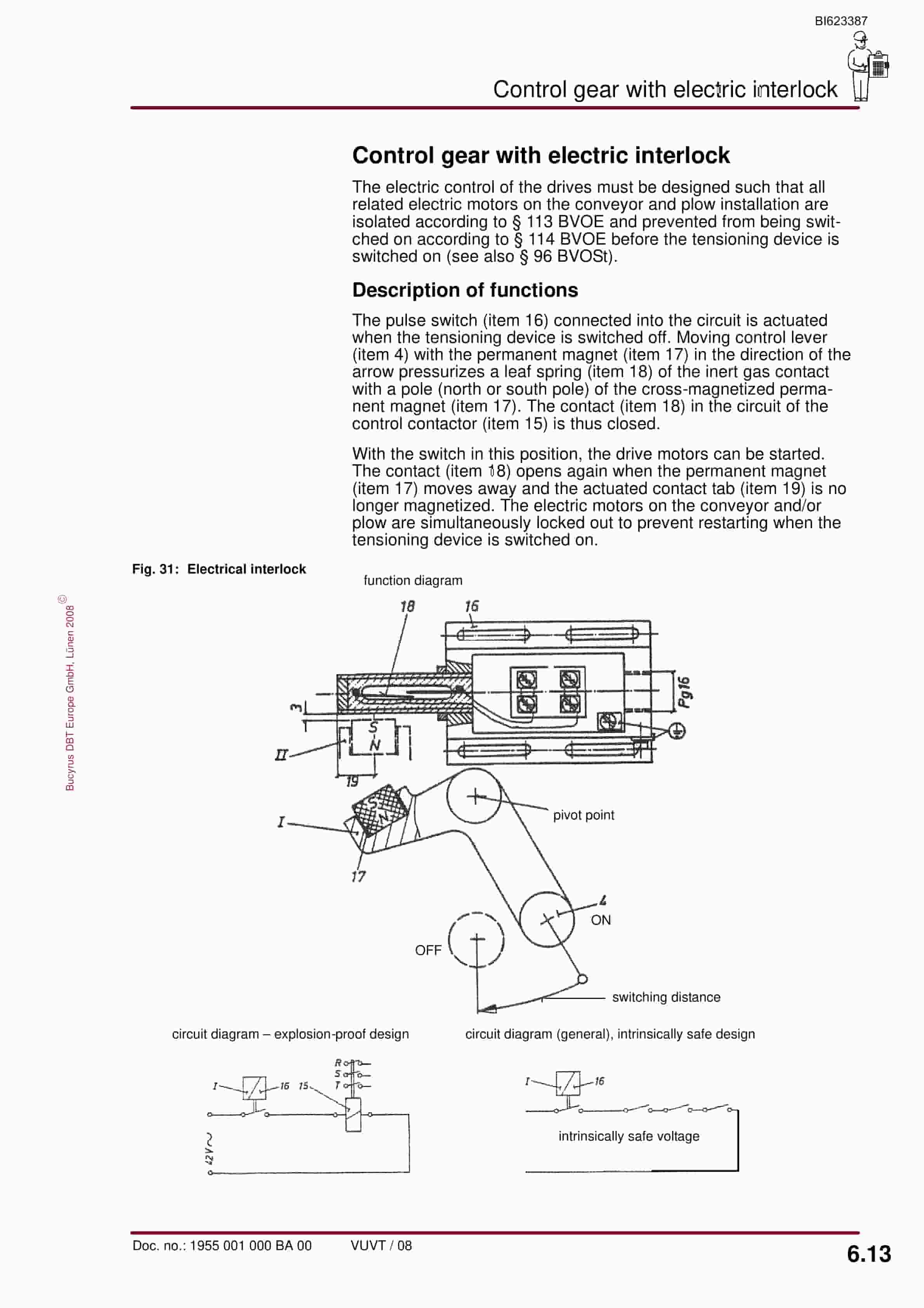Bucyrus Hydraulic Chain Tensioning Device Operating Manual BI623387-5