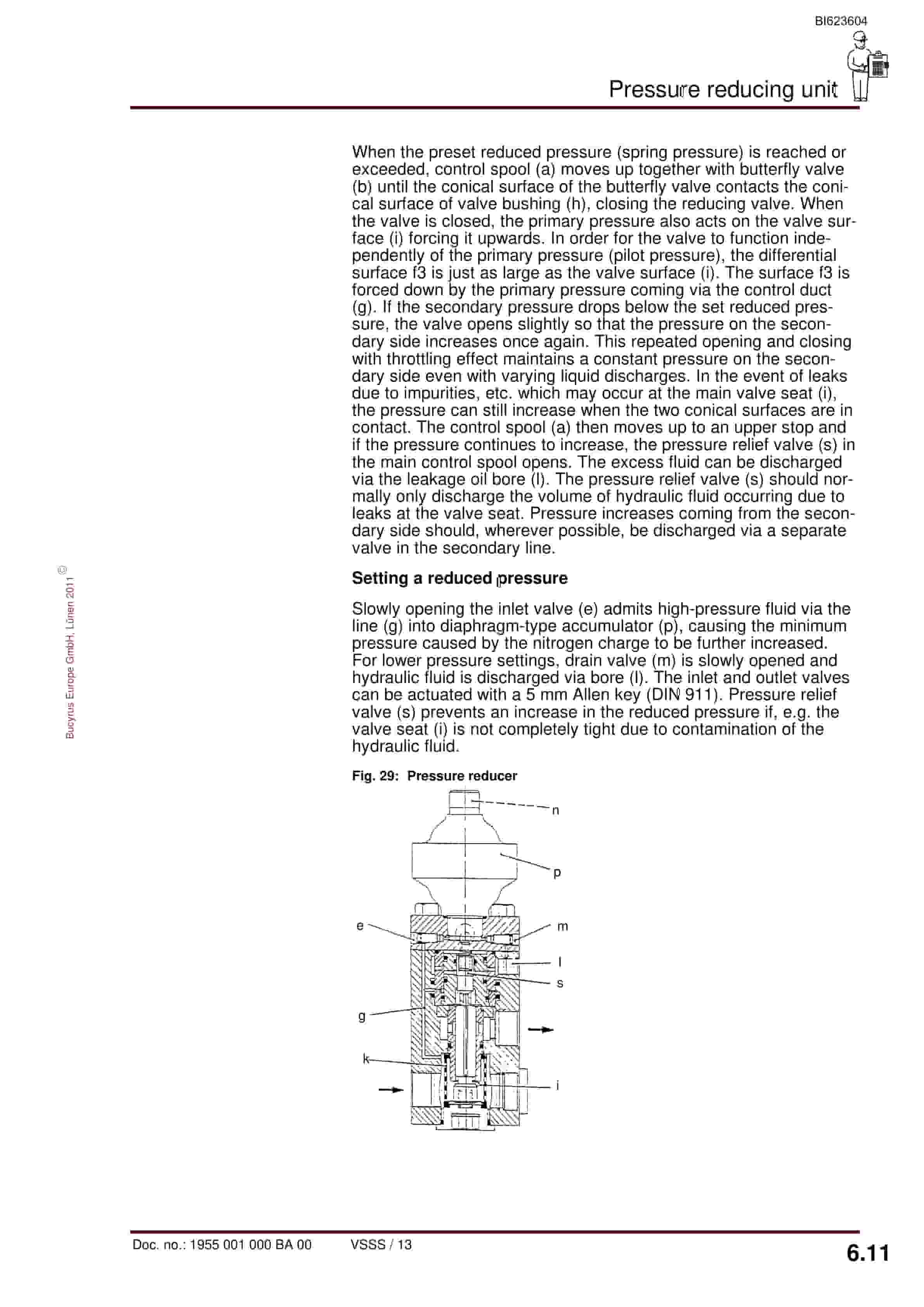 Bucyrus Hydraulic Chain Tensioning Device Operating Manual BI623604-5