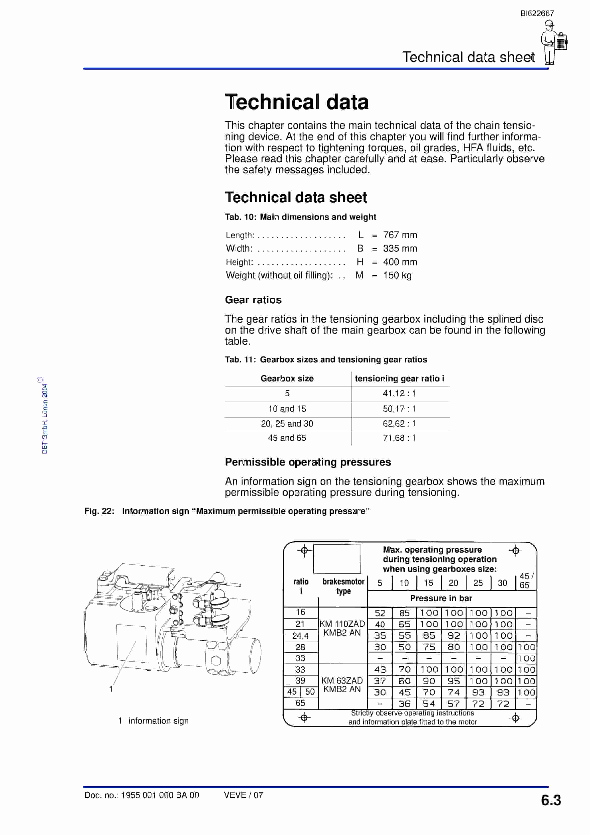Bucyrus Hydraulic Chain Tensioning Device Technical Manual BI622667-3