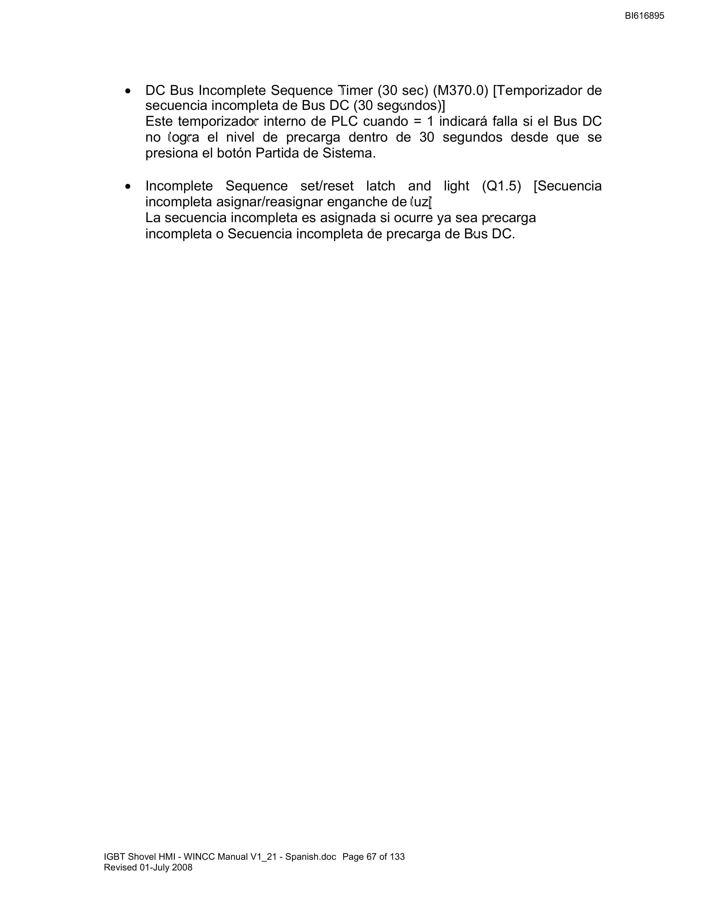 Bucyrus IGBT Shovel HMI - WINCC Technical Manual BI616895-2
