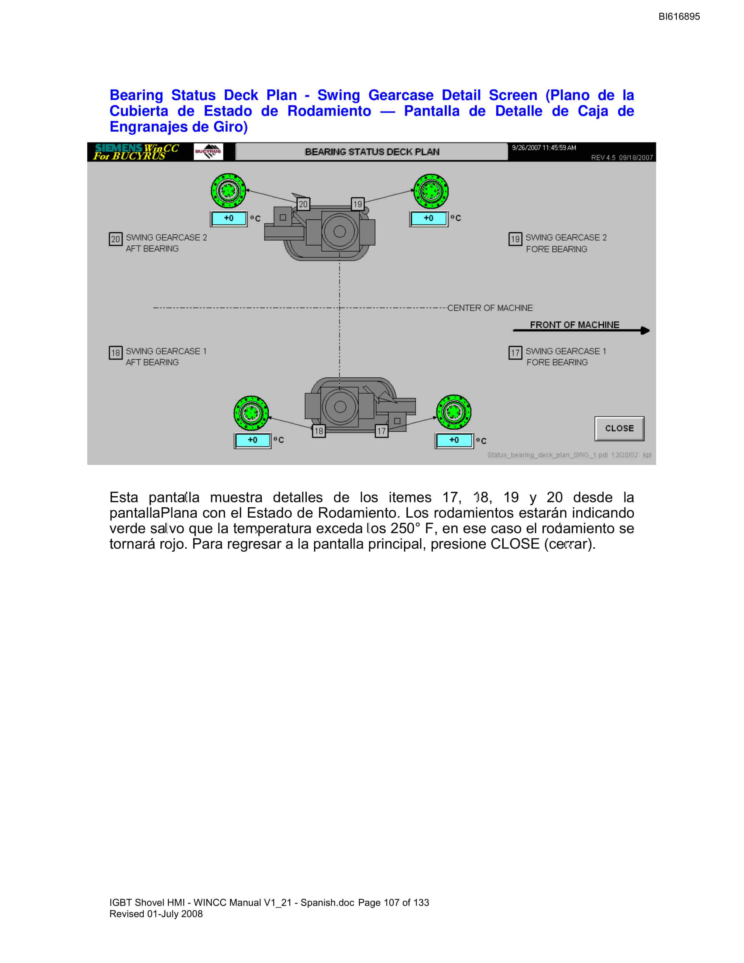 Bucyrus IGBT Shovel HMI - WINCC Technical Manual BI616895-5