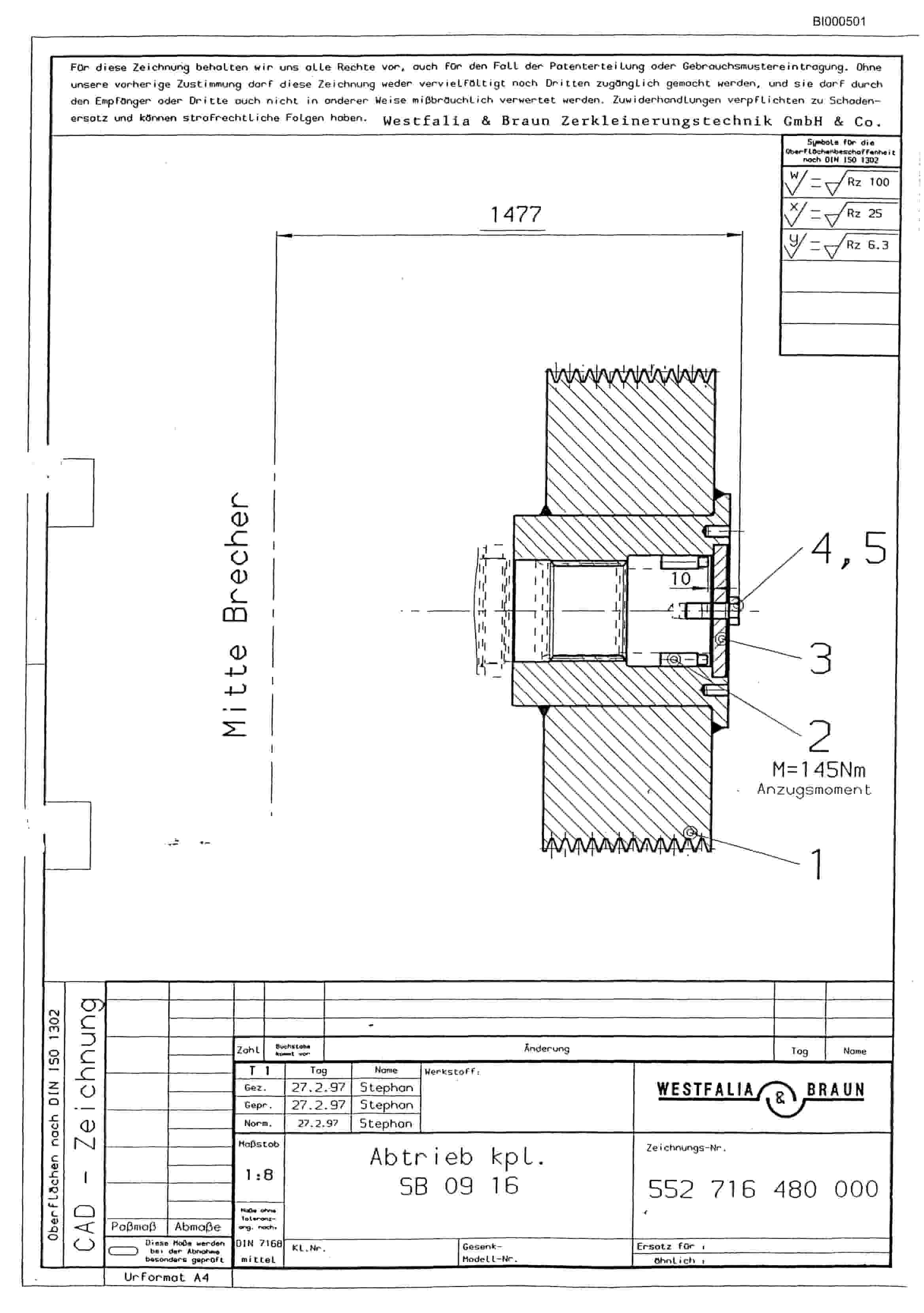 Bucyrus Impact Crusher SB 0914 Parts Catalog BI000501-5